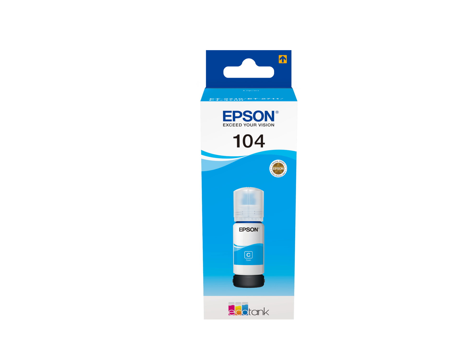 Epson 104 EcoTank Cyan ink bottle