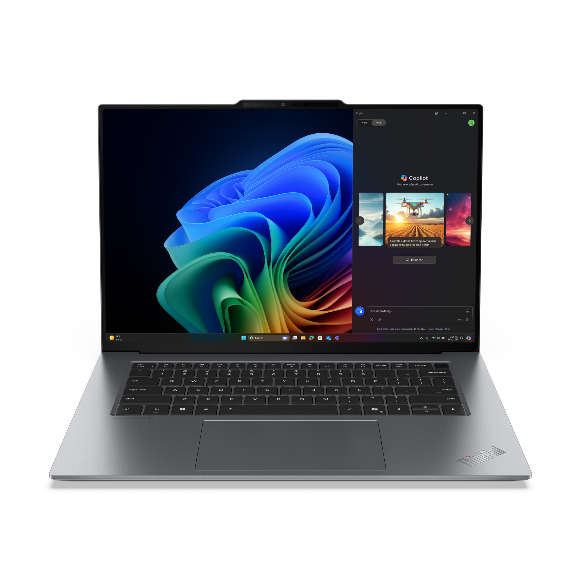 Lenovo ThinkPad X9-15 Gen 1 Aura Edition – Core Ultra 5 228V, 32 GB, 512 GB SSD, 15,3" 2.8K