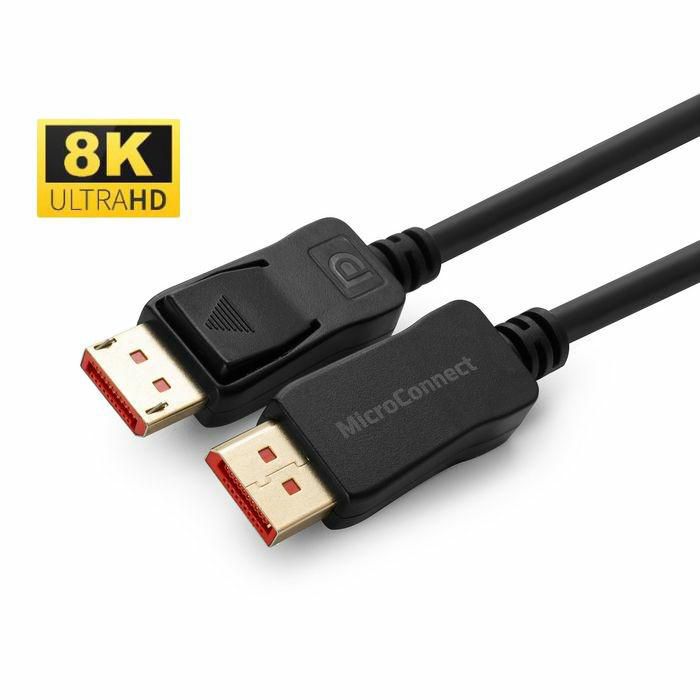 MicroConnect 8K DisplayPort 1.4-kabel, 1m