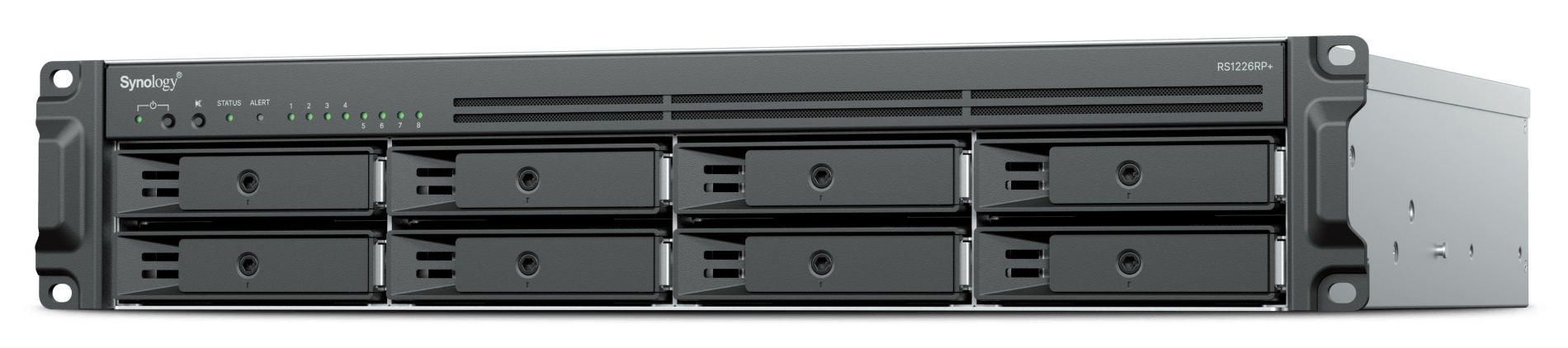 Synology RackStation RS1226RP+ – rack-NAS for 8 disker, 2U, redundant strøm