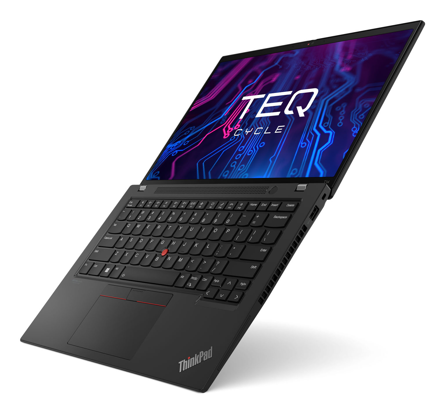Teqcycle Lenovo ThinkPad T14 G3 Intel® Core™ i7 i7-1265U Laptop 35,6 cm (14") 32 GB DDR4-SDRAM 256 GB SSD Windows 11 Pro Nordisk Svart