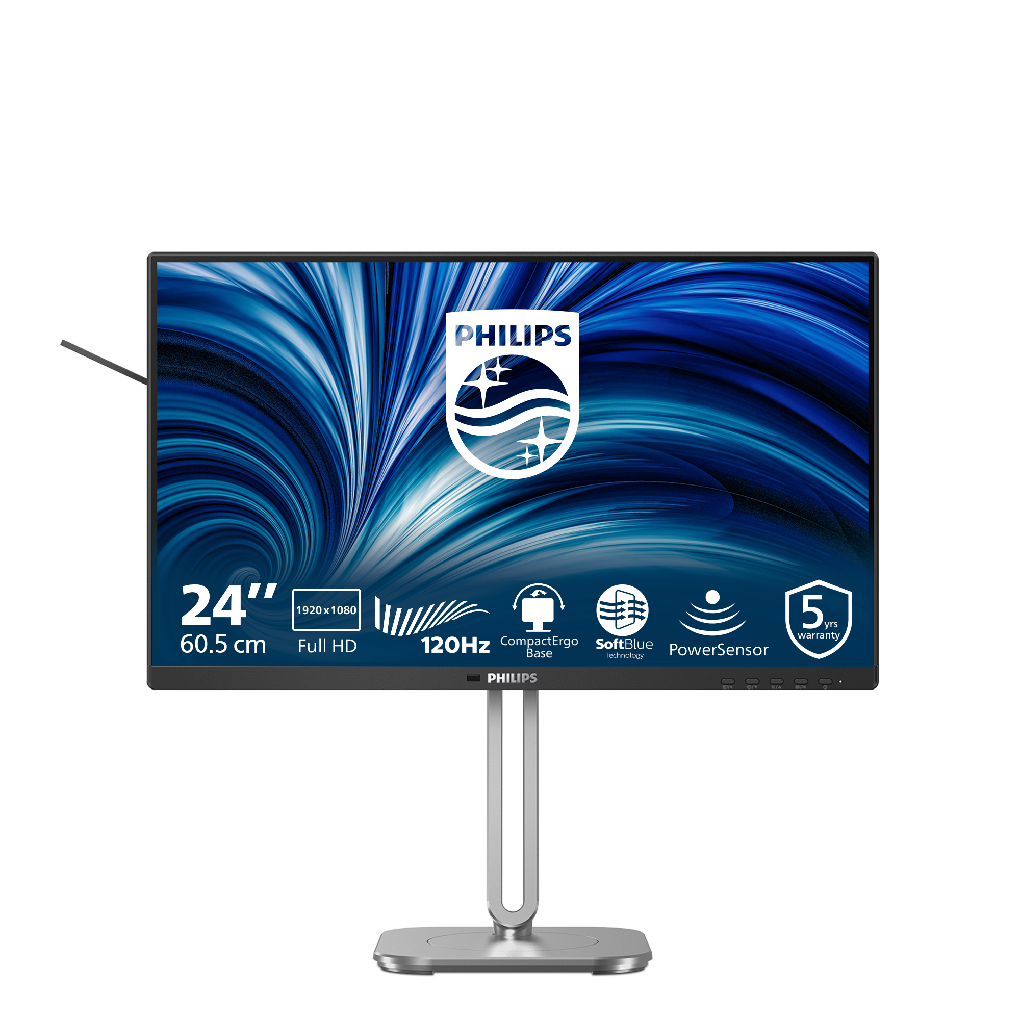 Philips 4000 series 24B2N4200/00 PC-skjerm 60,5 cm (23.8") 1920 x 1080 piksler Full HD LCD Grå