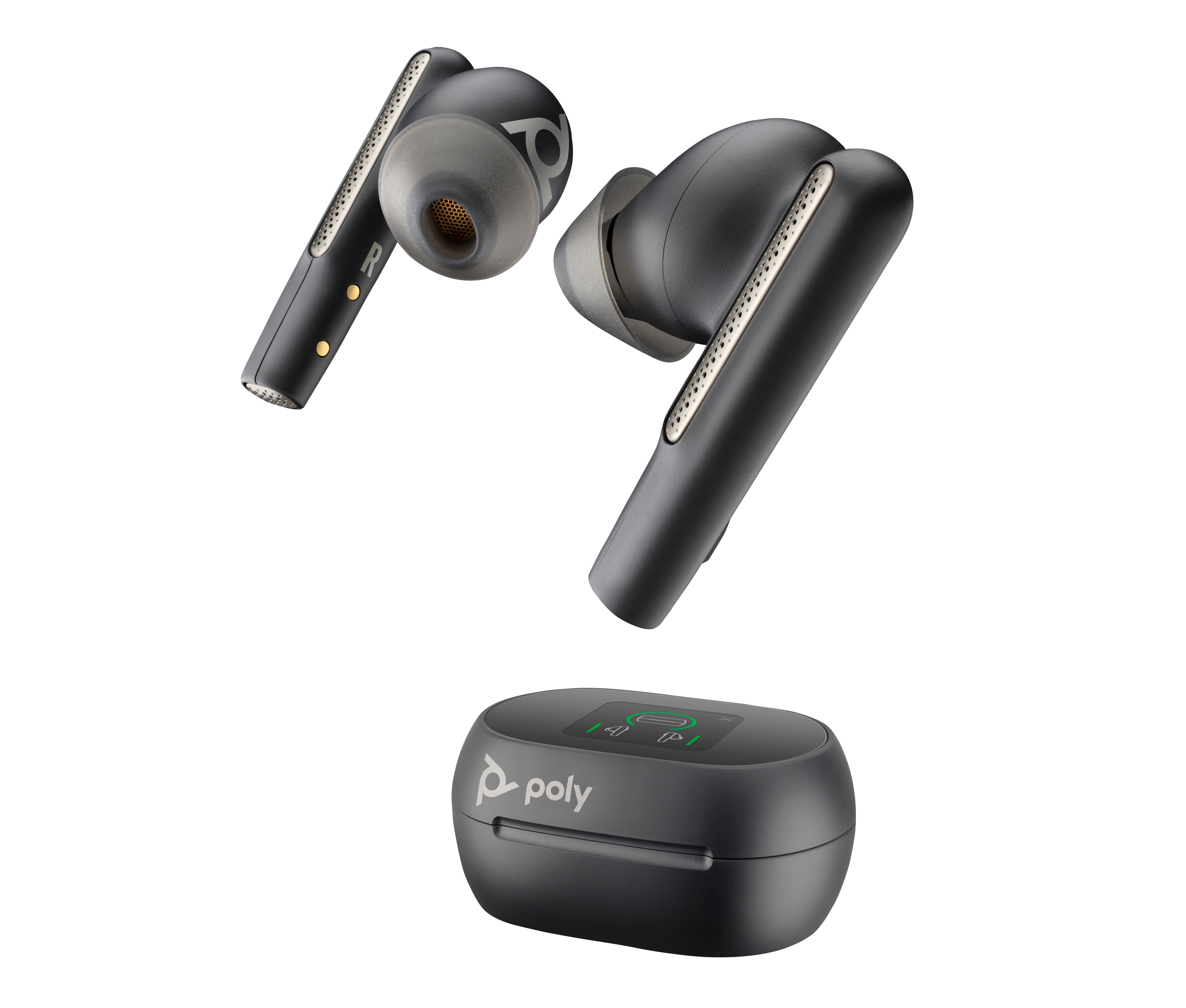HP Poly Voyager Free 60+ UC M kullsvarte øreplugger +BT700 USB-C-adapter +Ladeetui for berøringsskjerm