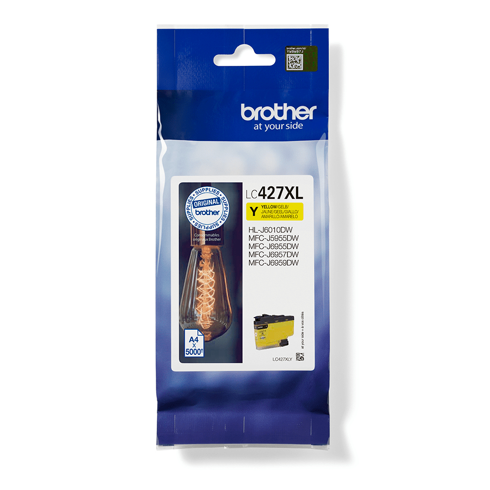 Brother LC-427XLY blekkpatron 1 stykker Original Høyt (XL) utbytte Gult