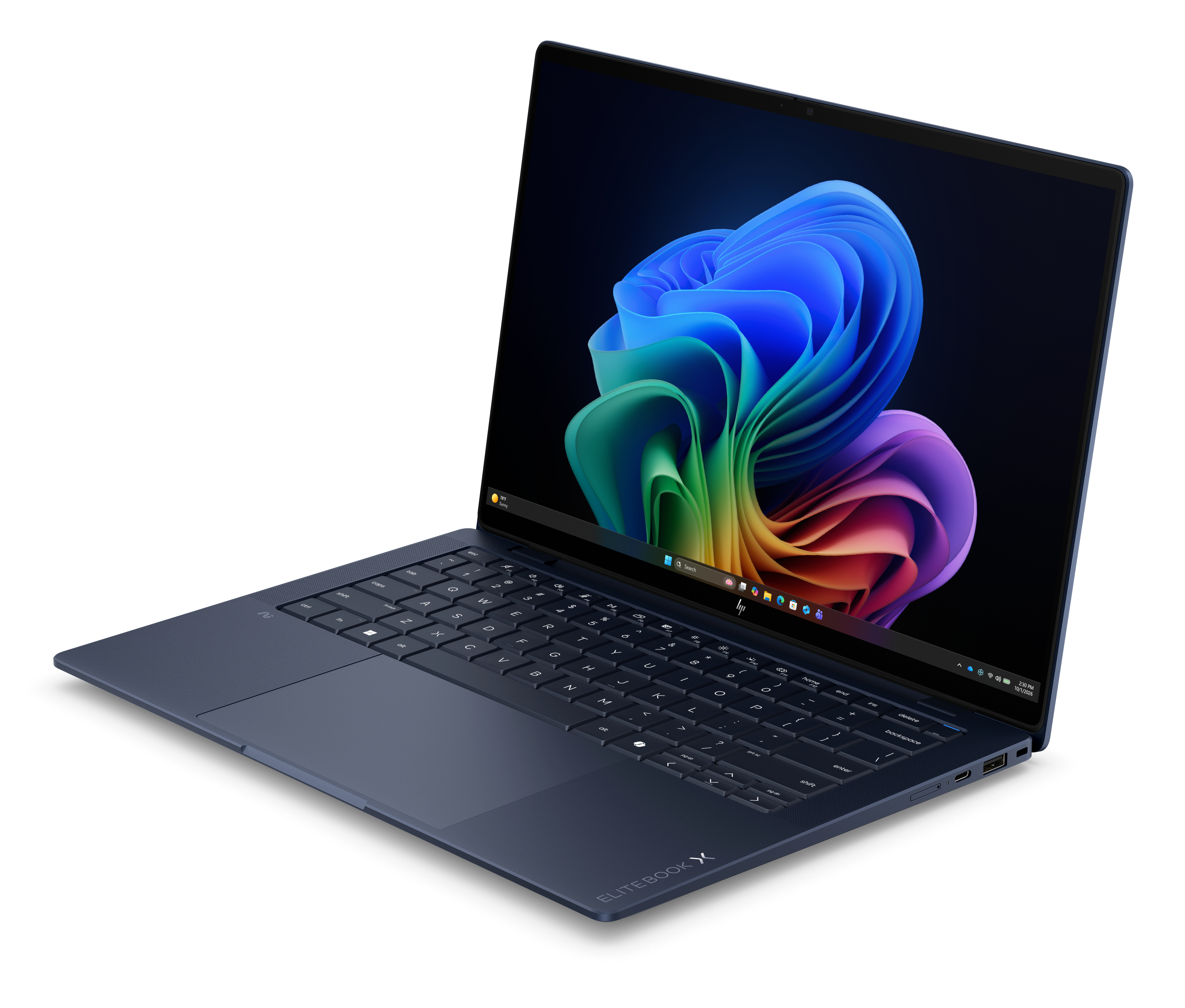 HP DT9Q6AT bærbar PC Copilot+ PC AMD Ryzen AI 5 Laptop 35,6 cm (14") WUXGA 32 GB LPDDR5x-SDRAM 512 GB SSD Wi-Fi 7 (802.11be) Windows 11 Pro Blå
