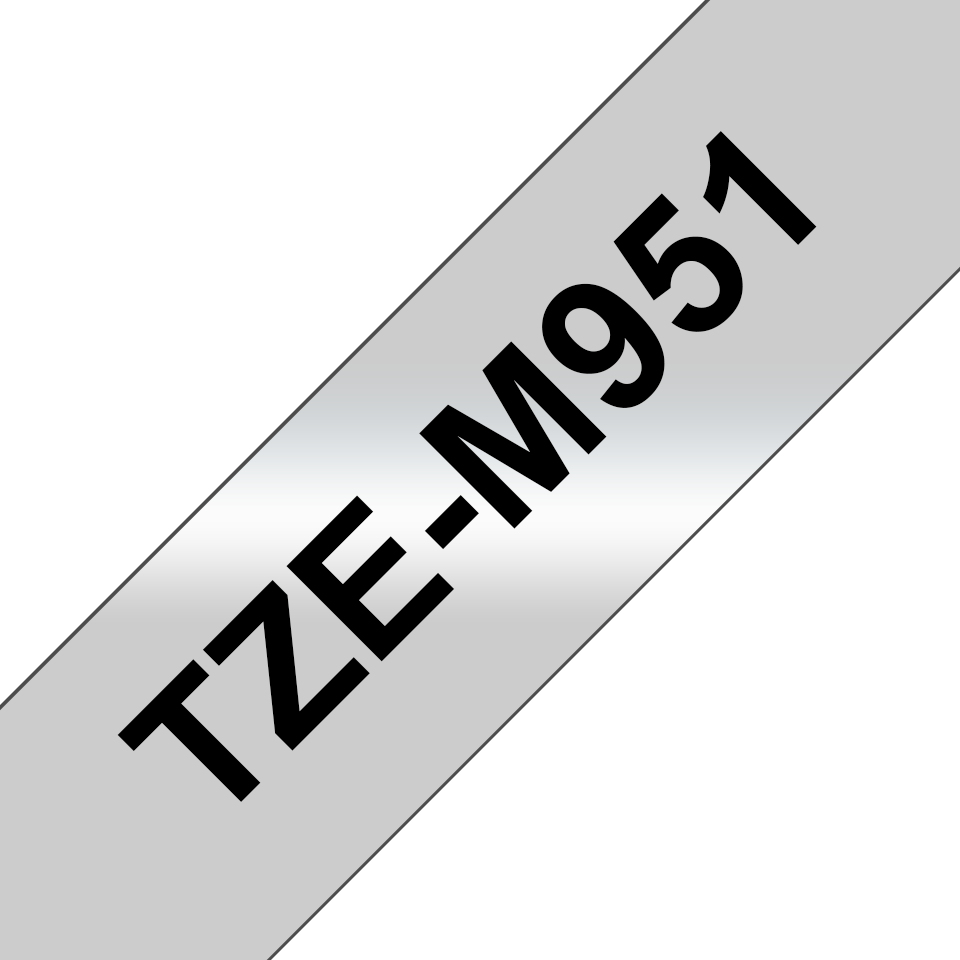 Brother TZE-M951 etikettlagingsbånd Svart på sølv