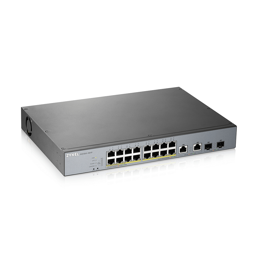 Zyxel GS1350-18HP-EU0101F nettverkssvitsj Håndtert L2 Gigabit Ethernet (10/100/1000) Strøm over Ethernet (PoE) Grå