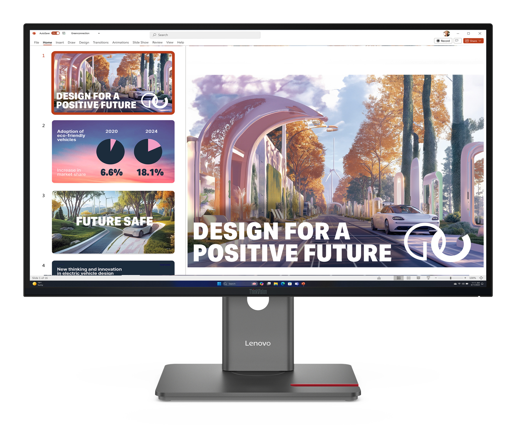 Lenovo ThinkVision P27QD-40 PC-skjerm 68,6 cm (27") 2560 x 1440 piksler Wide Quad HD LED Svart