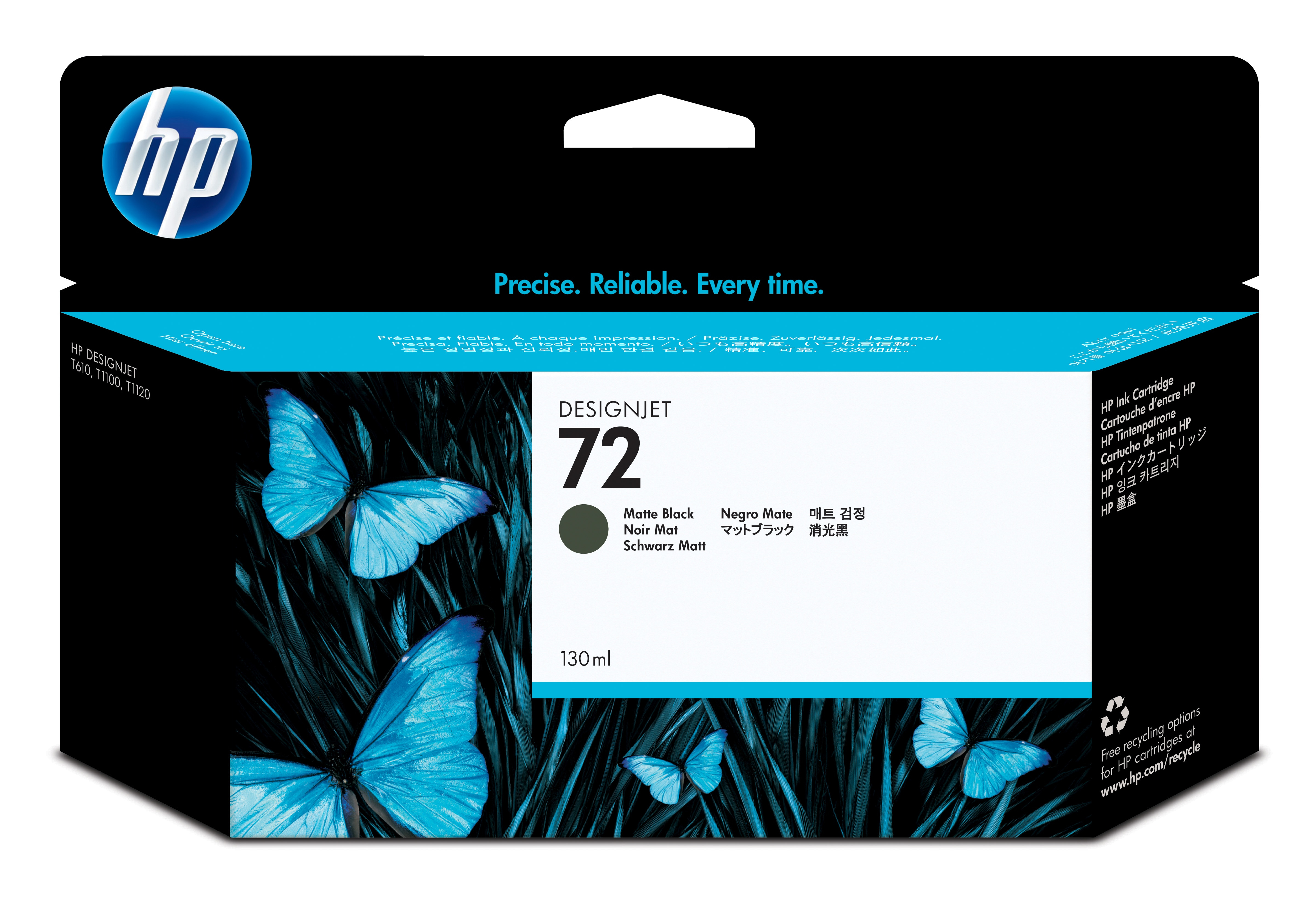 HP 72 130 ml matt svart DesignJet-blekkpatron
