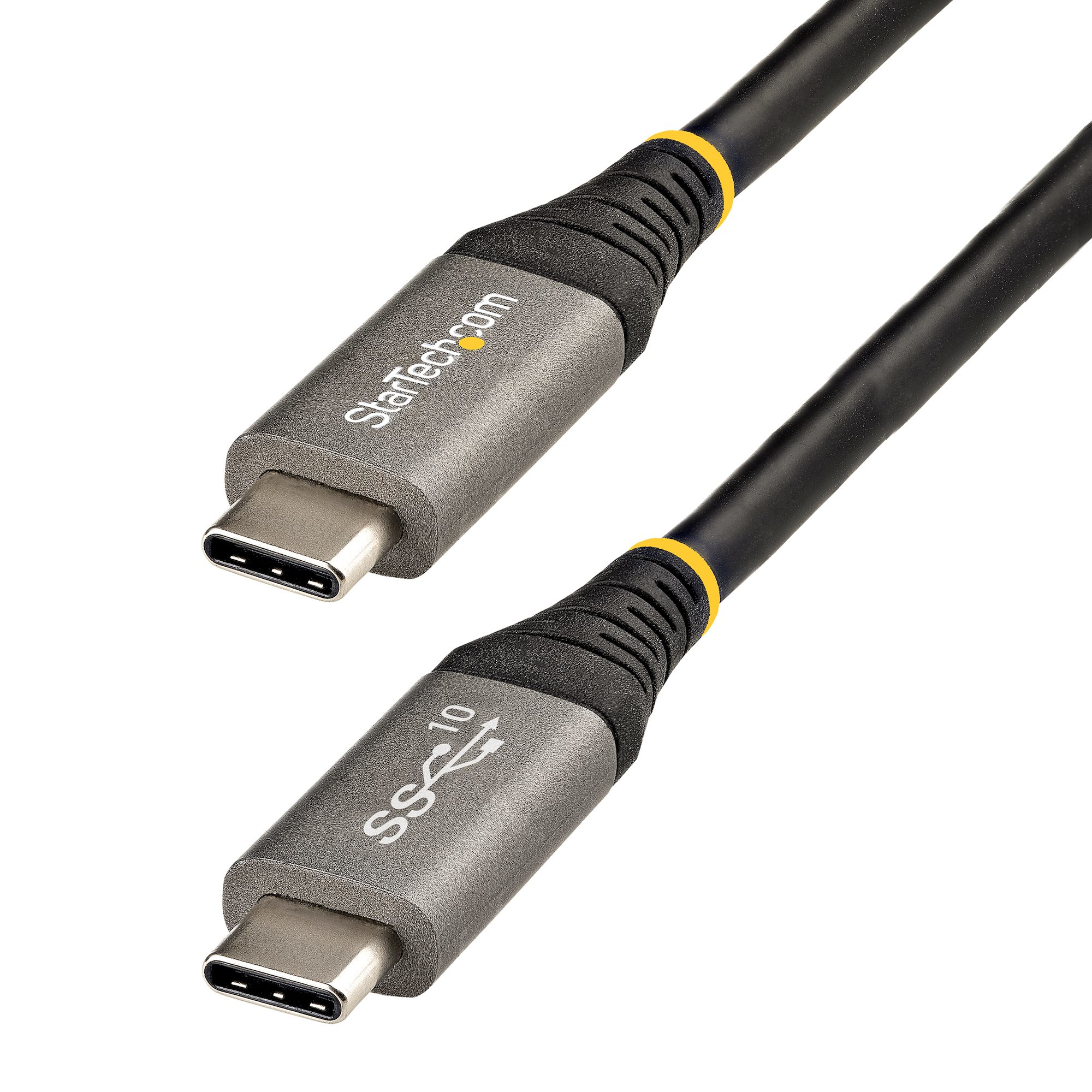 StarTech.com USB31CCV1M USB-kabel USB 3.2 Gen 2 (3.1 Gen 2) 1 m USB C 10 Gbit/s 100 W Svart, Grå