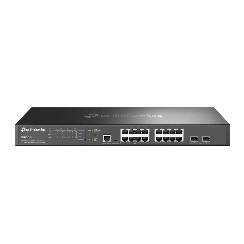 TP-Link Omada SG3218XP-M2 nettverkssvitsj Håndtert L2+ 2.5G Ethernet (100/1000/2500) Strøm over Ethernet (PoE) 1U Svart