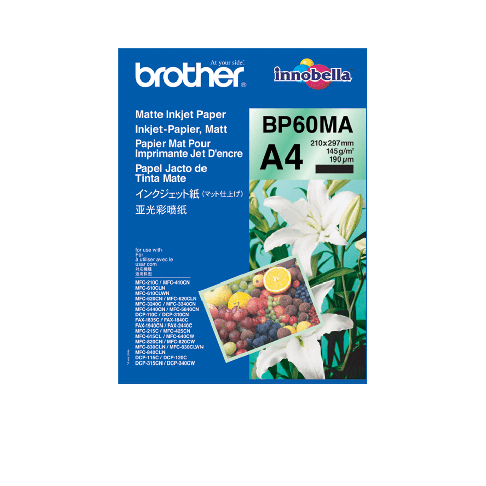 Brother BP-60MA papir for blekkskriver A4 (210x297 mm) Matte 25 ark Hvit