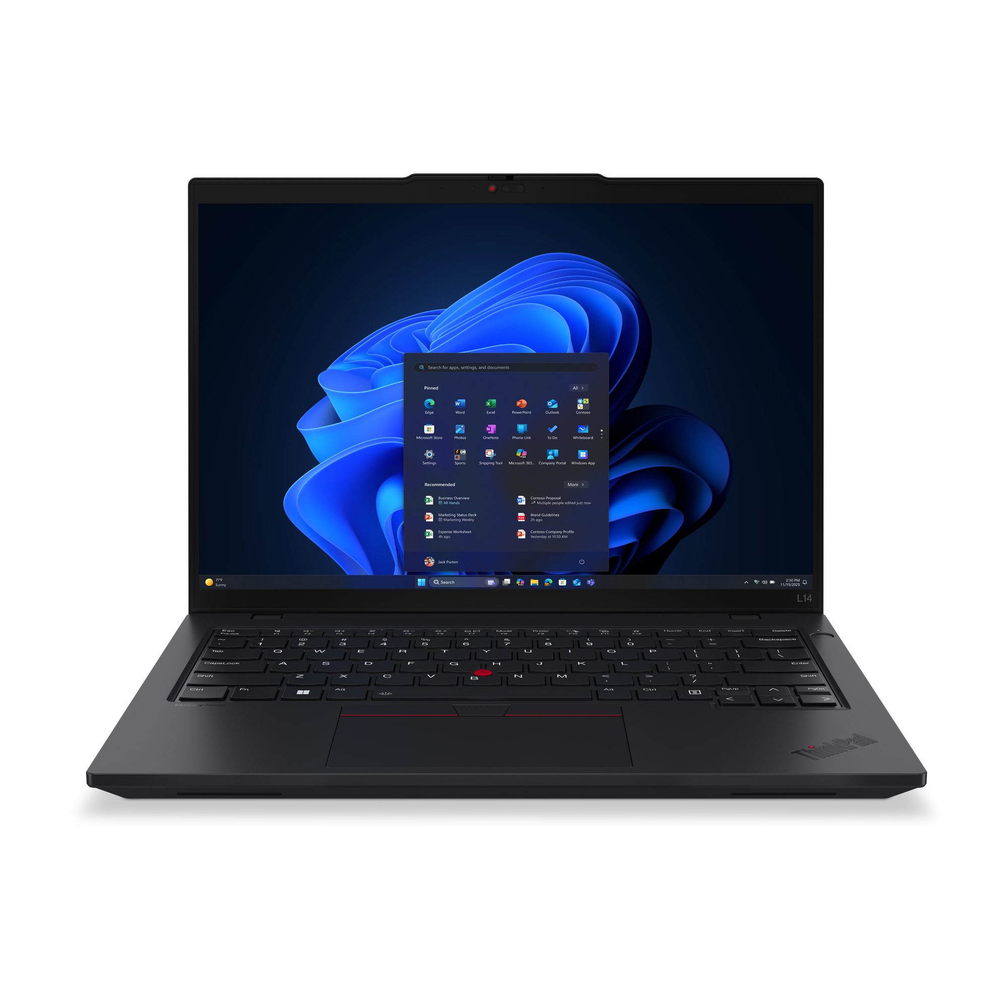 Lenovo ThinkPad L14 Gen 6 (AMD) Copilot+ PC AMD Ryzen AI 5 340 Laptop 35,6 cm (14") WUXGA 32 GB DDR5-SDRAM 512 GB SSD Wi-Fi 7 (802.11be) Windows 11 Pro Nordisk Svart
