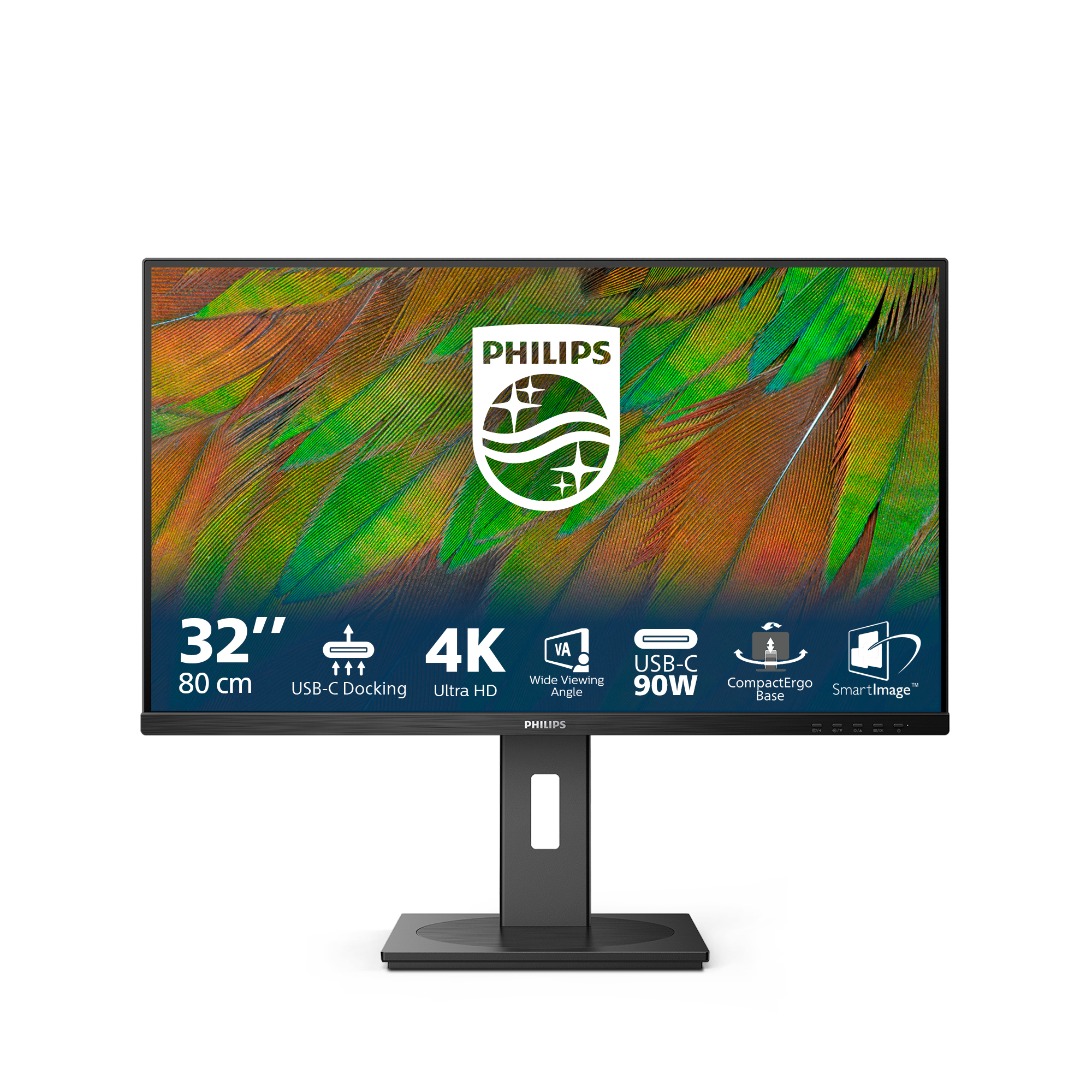 Philips 3000 series 32B1U3900/00 PC-skjerm 80 cm (31.5") 3840 x 2160 piksler 4K Ultra HD LCD Svart