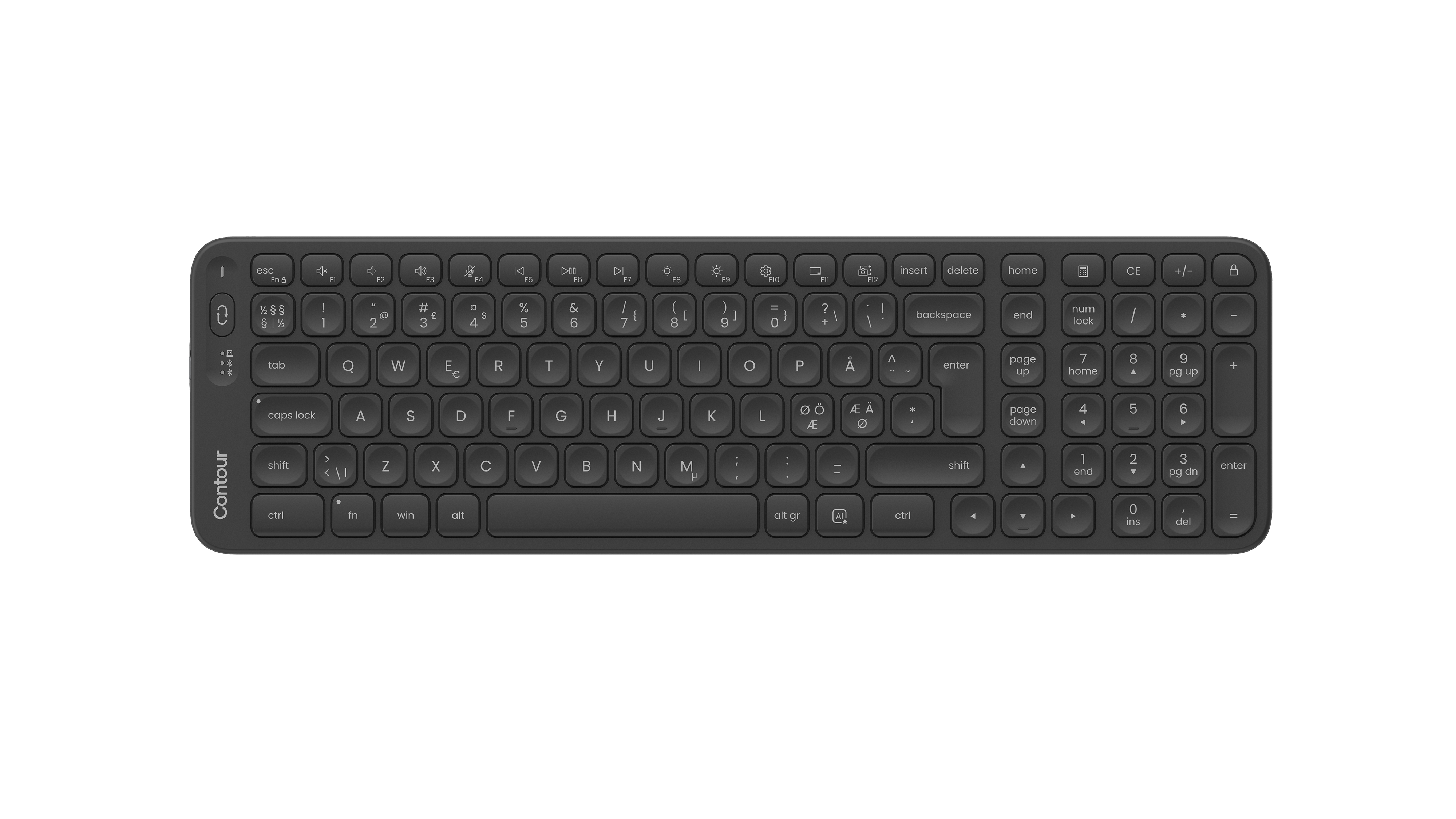 Contour Design Contour Balance medium-størrelse tastatur trådløst Pan nordisk oppsett