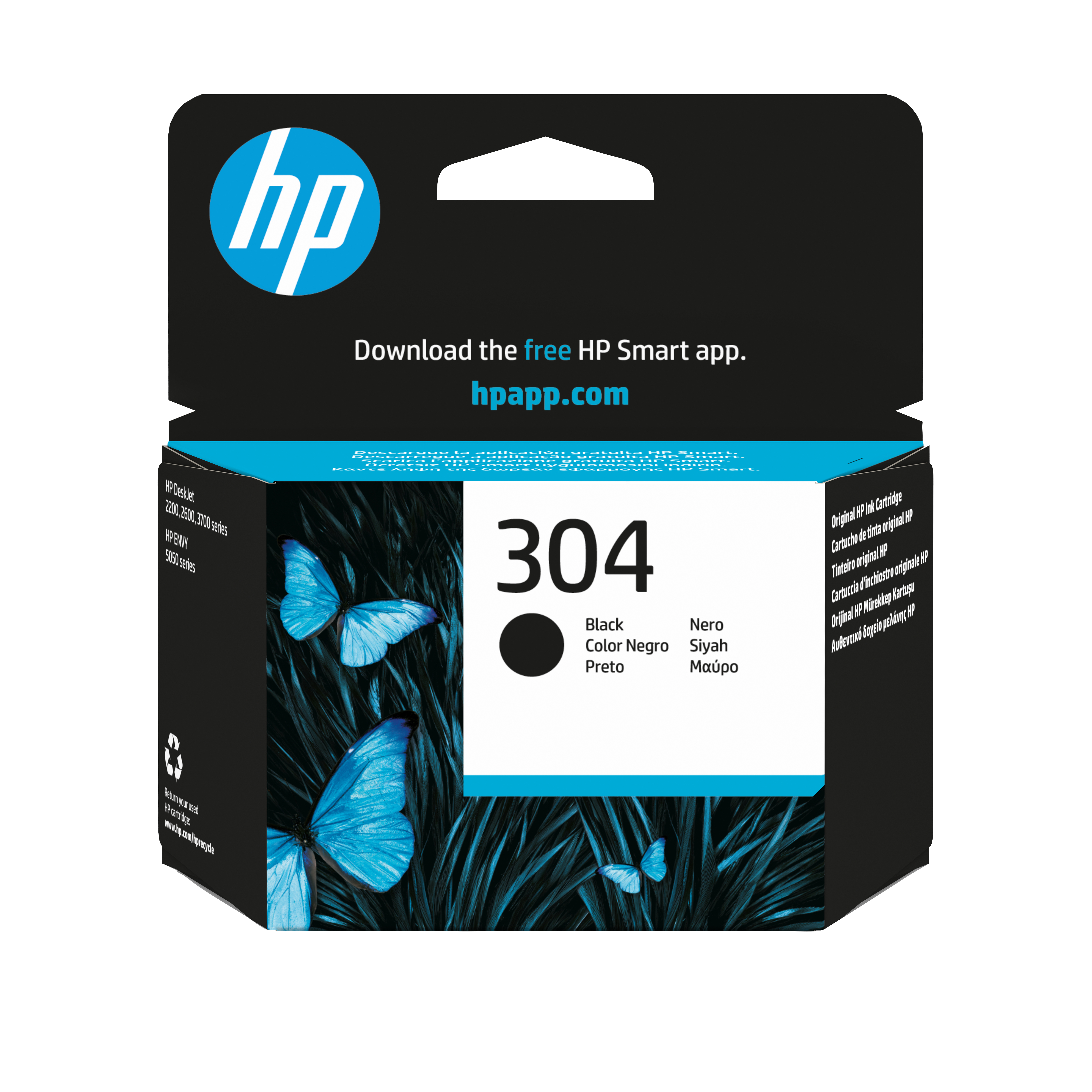 HP 304 svart original blekkpatron