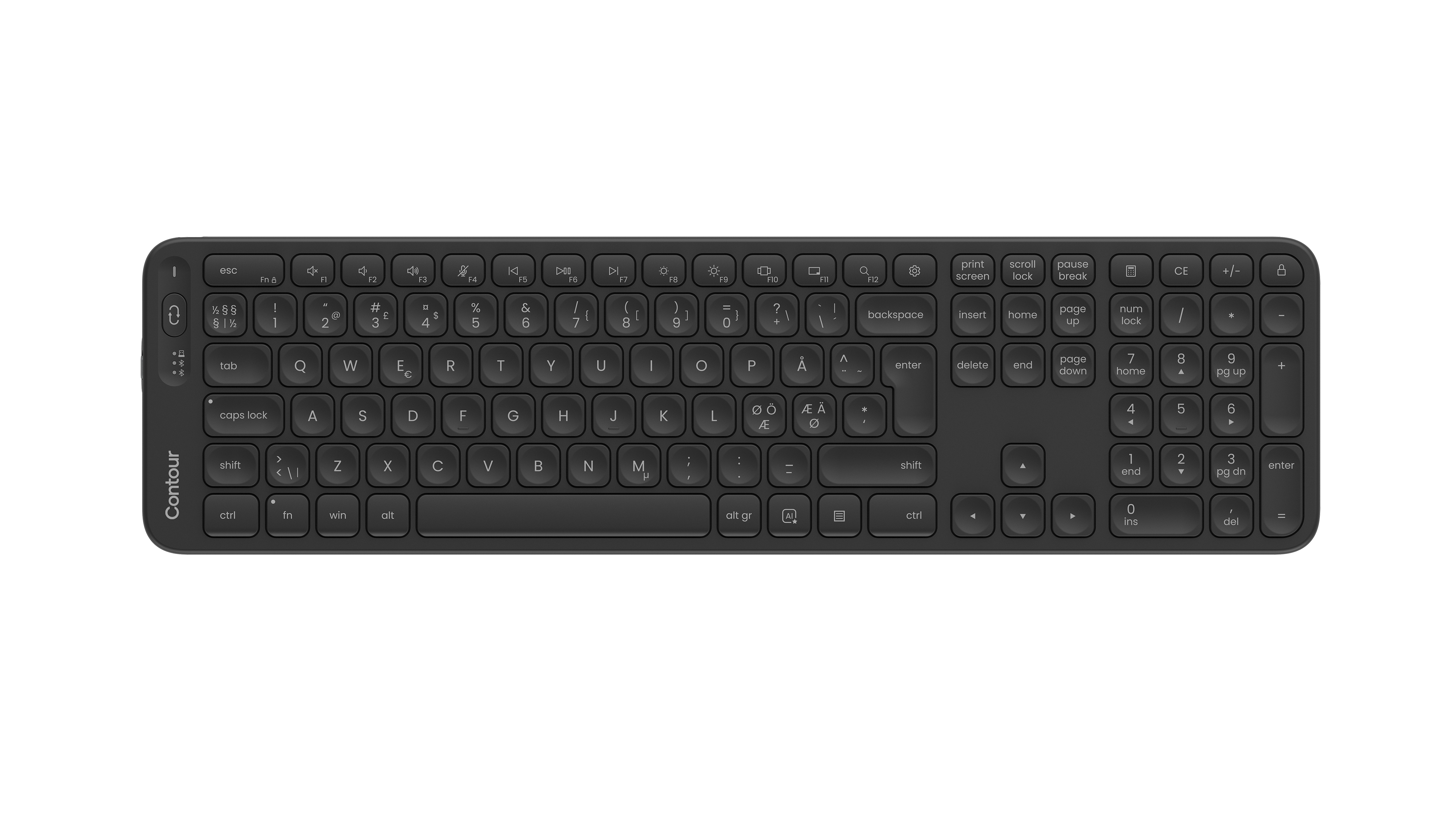 Contour Design Contour Balance full-størrelse tastatur trådløst Pan nordisk oppsett