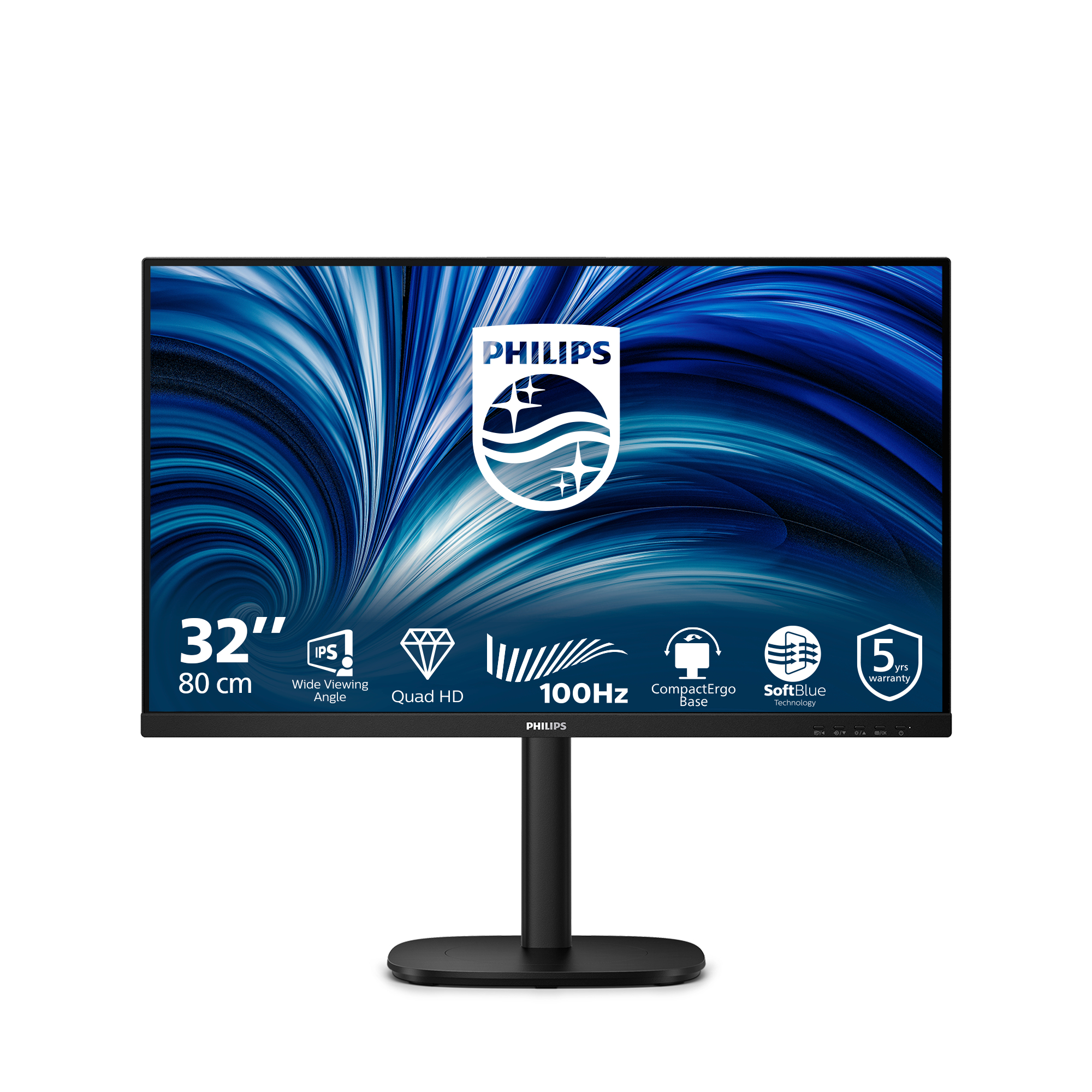 Philips 3000 series 32B2N3500/00 PC-skjerm 80 cm (31.5") 2560 x 1440 piksler Quad HD LCD Svart