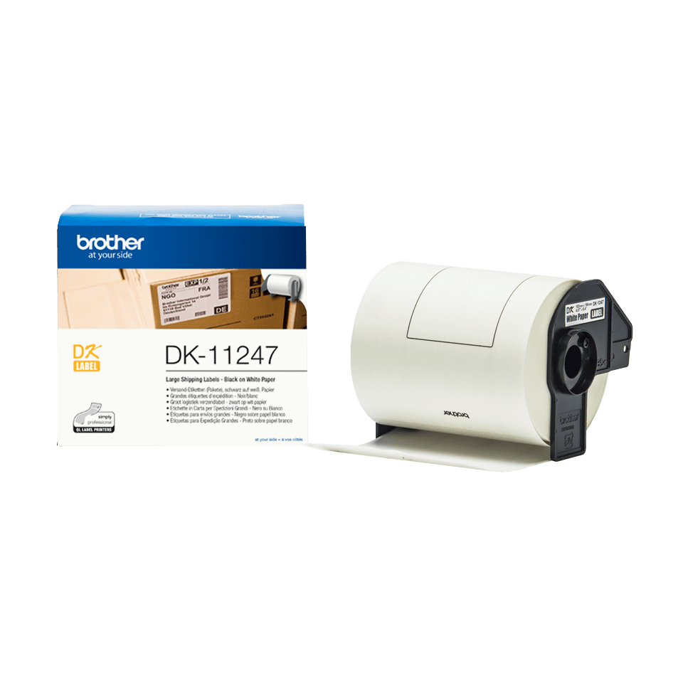 Brother DK-11247 etikettlagingsbånd Svart på hvitt