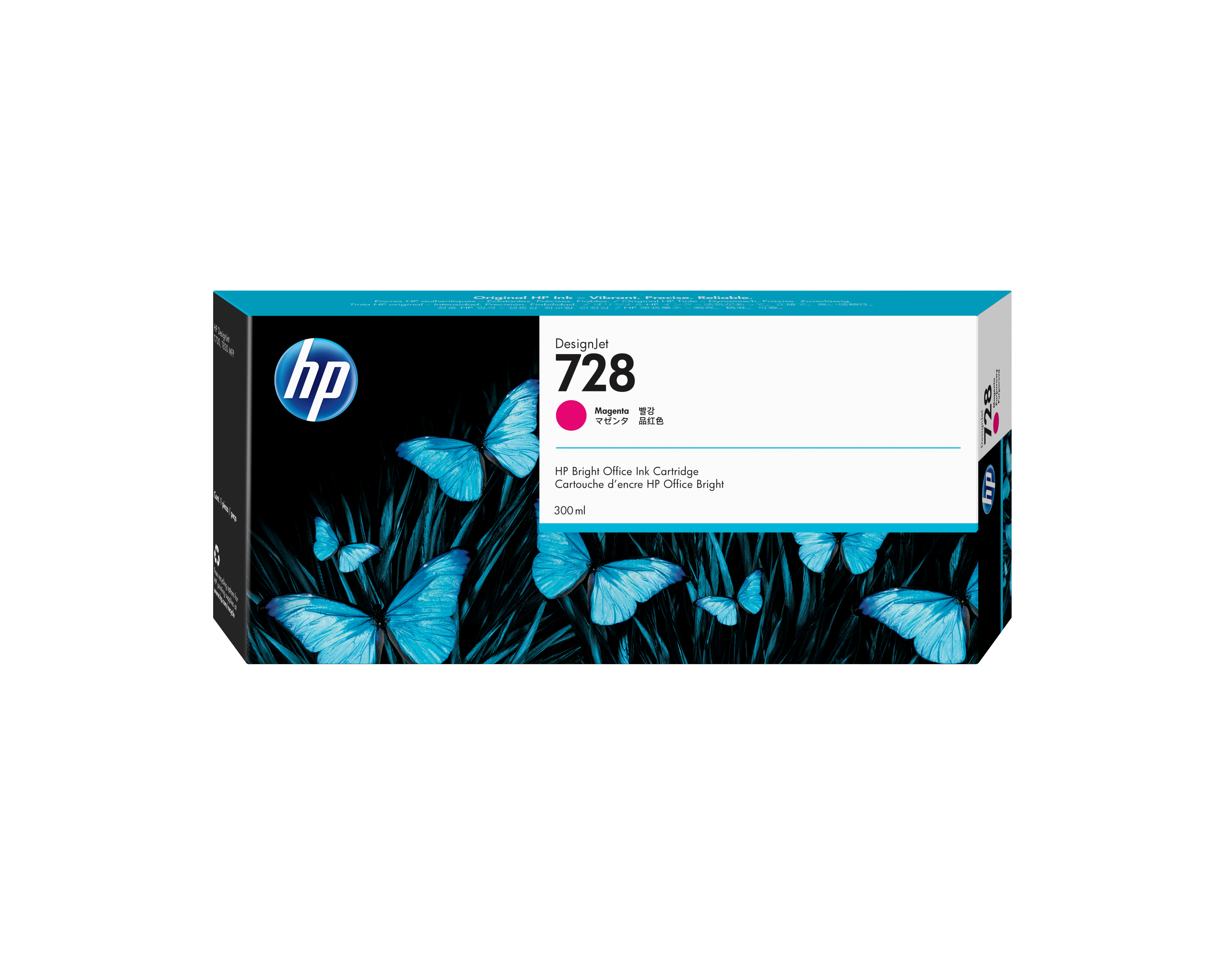 HP 728 magenta DesignJet-blekkpatron, 300 ml
