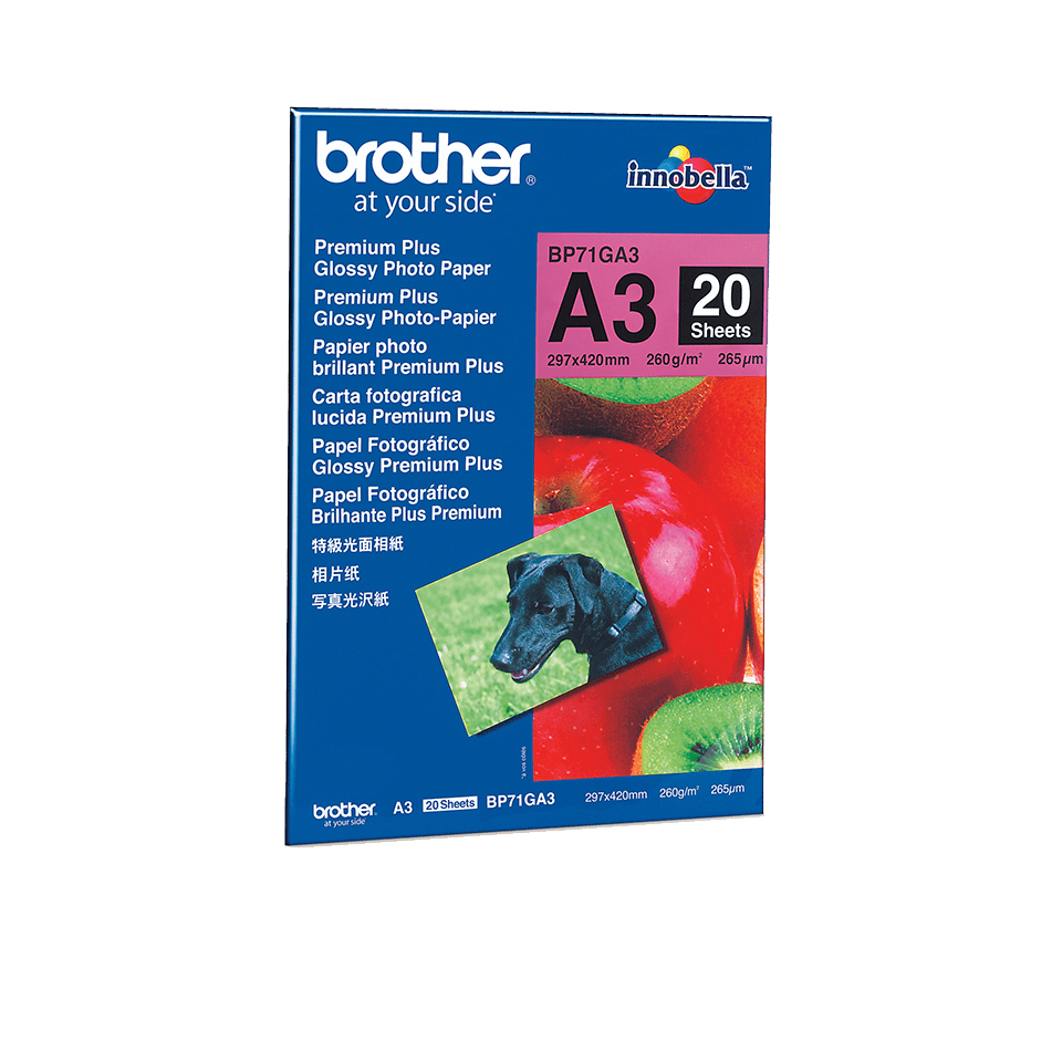 Brother BP71GA3 fotopapir A3 Blå, Rød Gloss