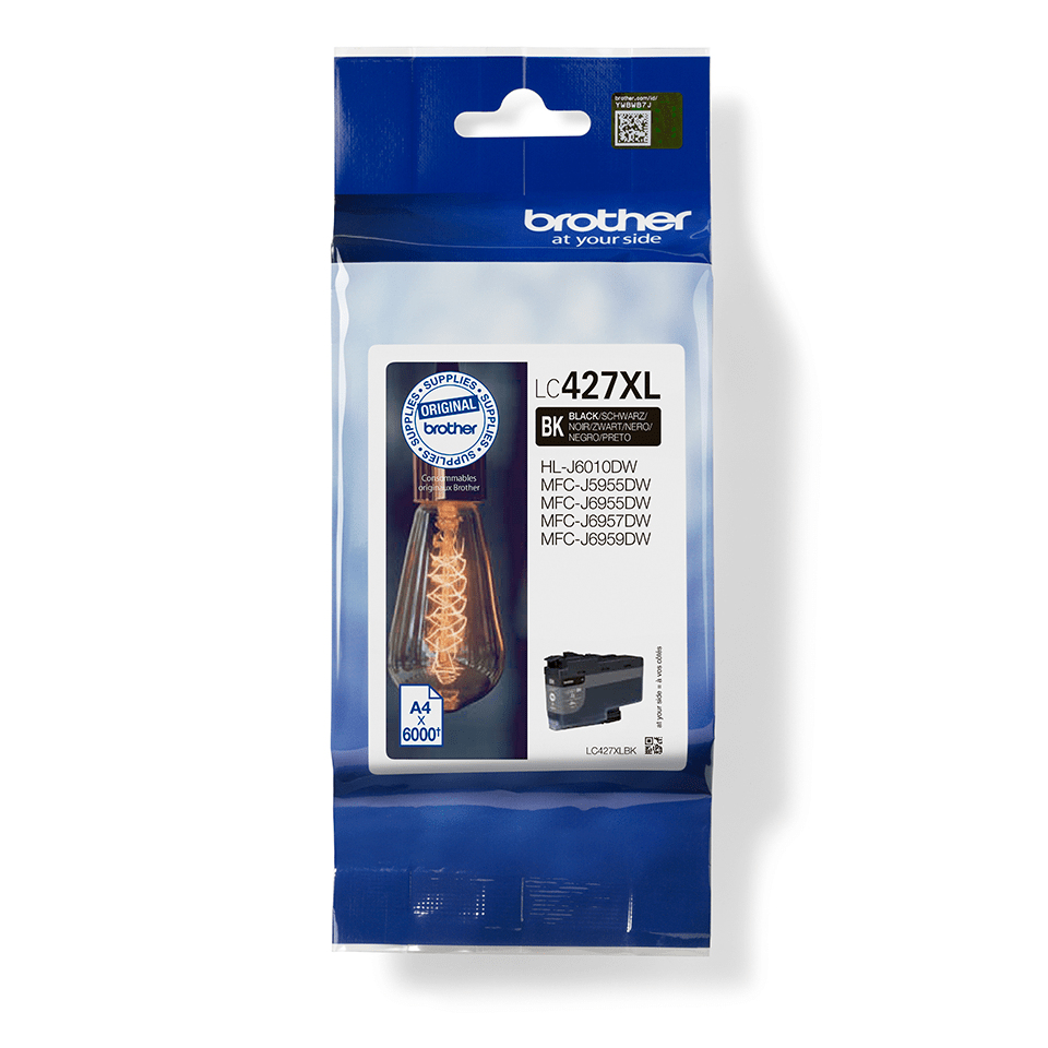Brother LC-427XLBK blekkpatron 1 stykker Original Høyt (XL) utbytte Svart