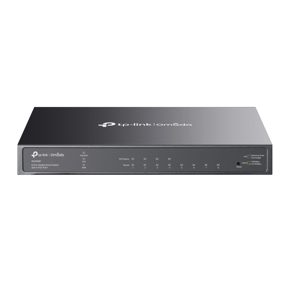 TP-Link Omada TL-SG2008P Håndtert L2/L2+ Gigabit Ethernet (10/100/1000) Strøm over Ethernet (PoE) Svart