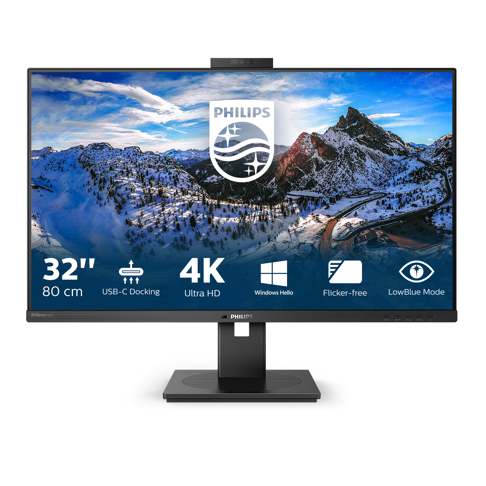Philips P Line 329P1H/00 PC-skjerm 80 cm (31.5") 3840 x 2160 piksler 4K Ultra HD LED Svart