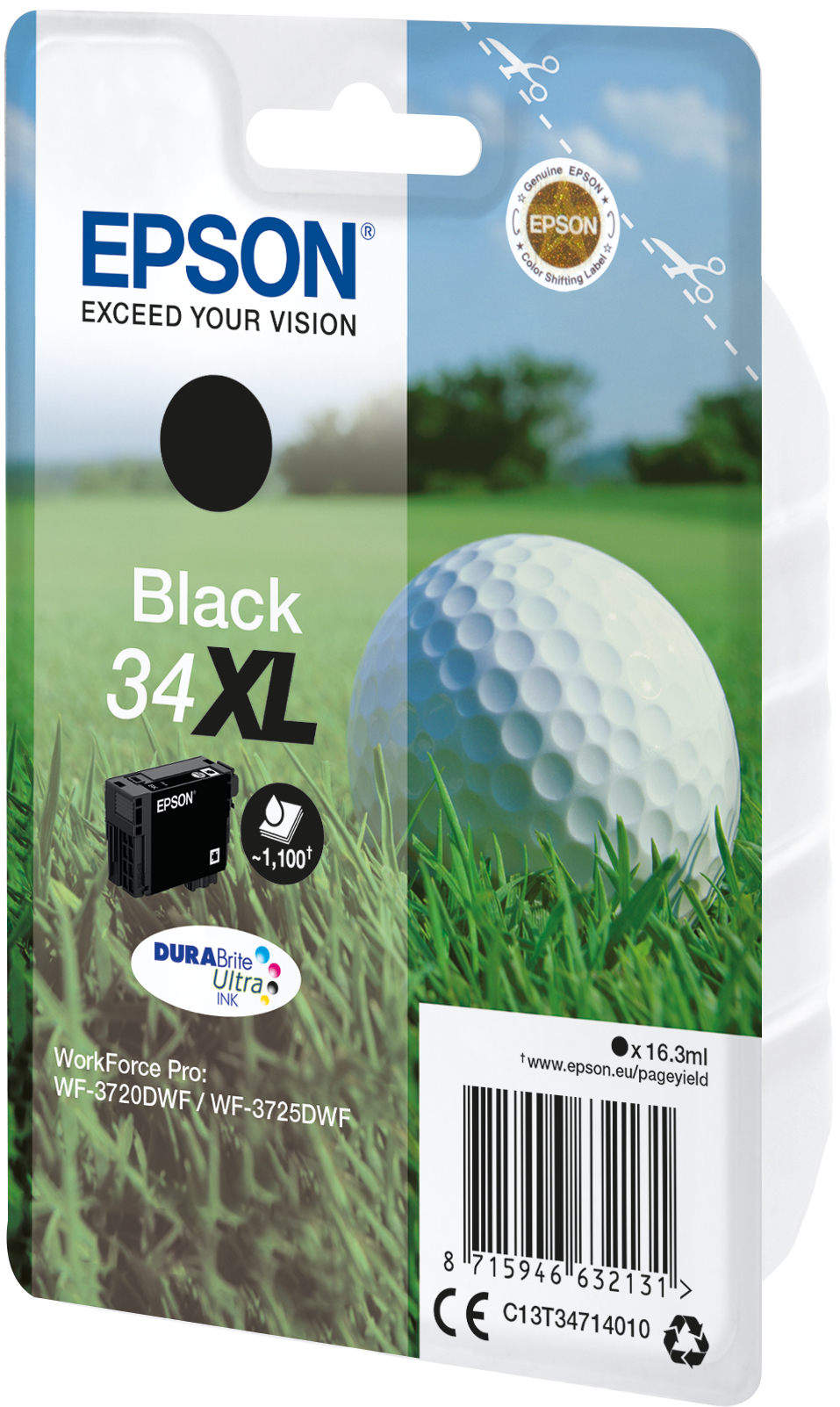 Epson Golf ball 34XL Golfball DURABrite Ultra enkeltpakning sort blekk