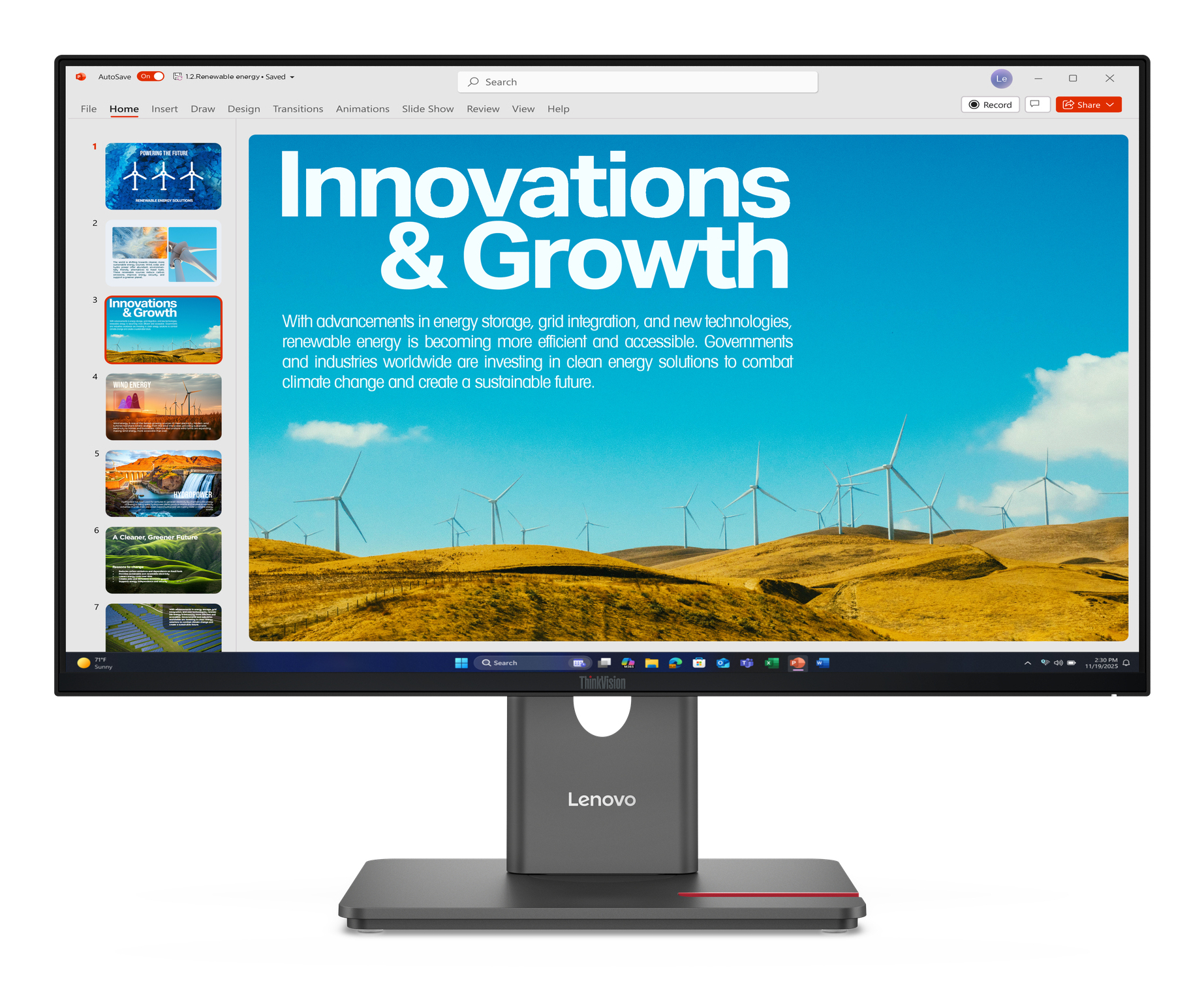 Lenovo ThinkVision P24QD-40 PC-skjerm 60,5 cm (23.8") 2560 x 1440 piksler Quad HD LCD Svart