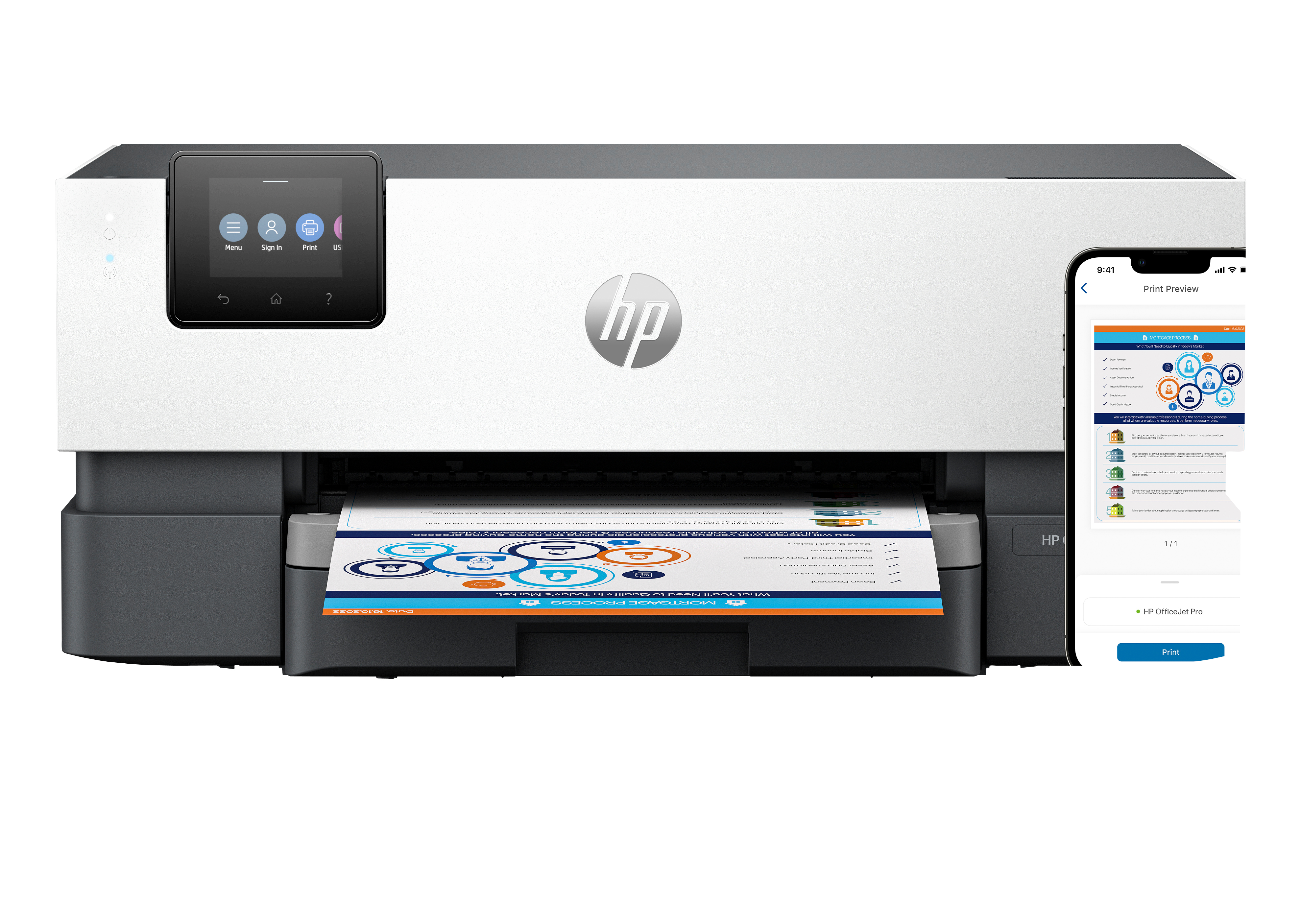 HP OfficeJet Pro 9110b Trådløs Farge Skriver, Tosidig utskrift