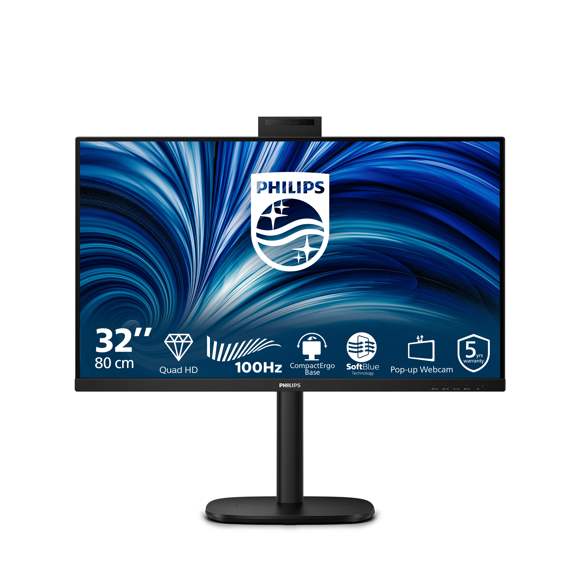 Philips 3000 series 32B2U3601H/00 PC-skjerm 80 cm (31.5") 2560 x 1440 piksler Quad HD LCD Svart