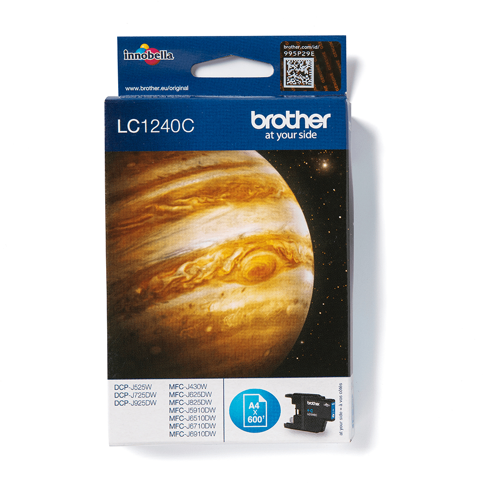 Brother LC1240C blekkpatron 1 stykker Original Cyan