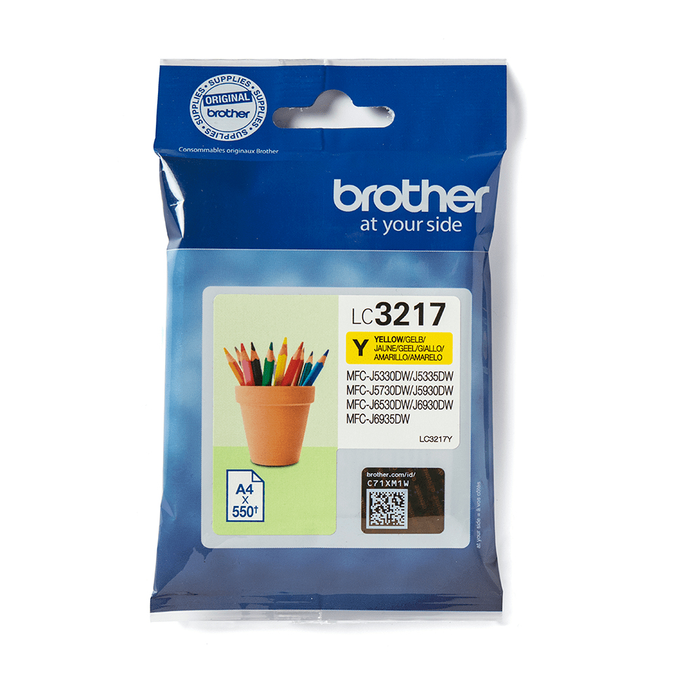 Brother LC3217Y blekkpatron 1 stykker Original Gult