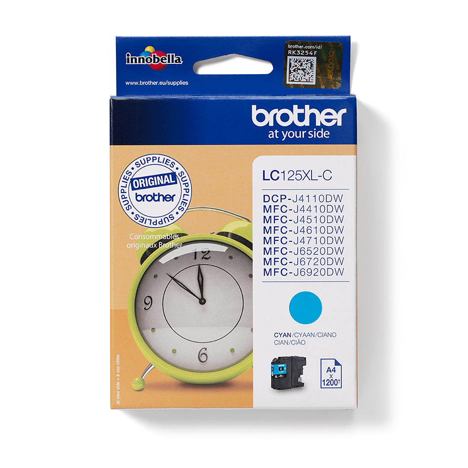 Brother LC-125XLC blekkpatron 1 stykker Original Cyan
