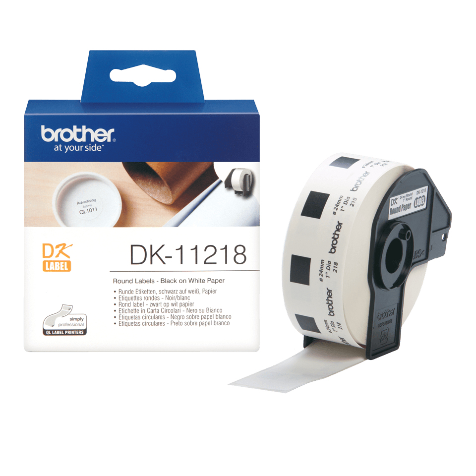 Brother DK-11218 skriveretikett Hvit