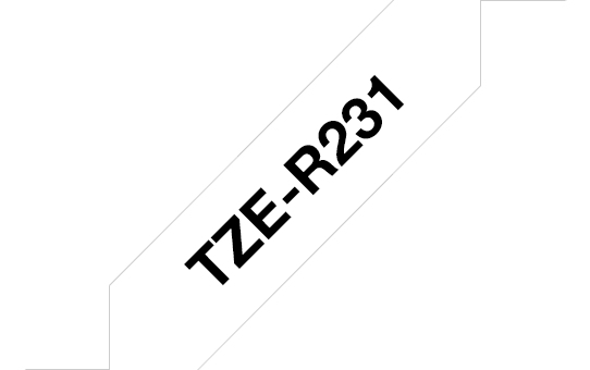 Brother TZE-R231 etikettlagingsbånd Svart på hvitt