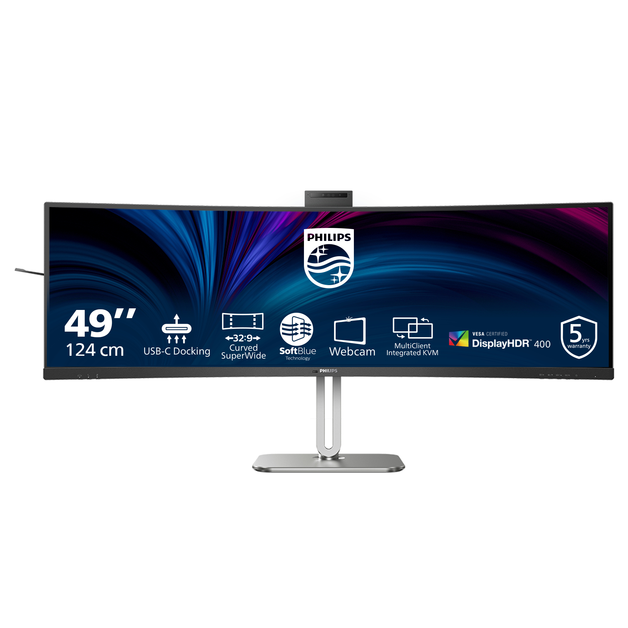 Philips 49B2U6900CH/00 PC-skjerm 124 cm (48.8") 5120 x 1440 piksler Dual QHD LCD Svart