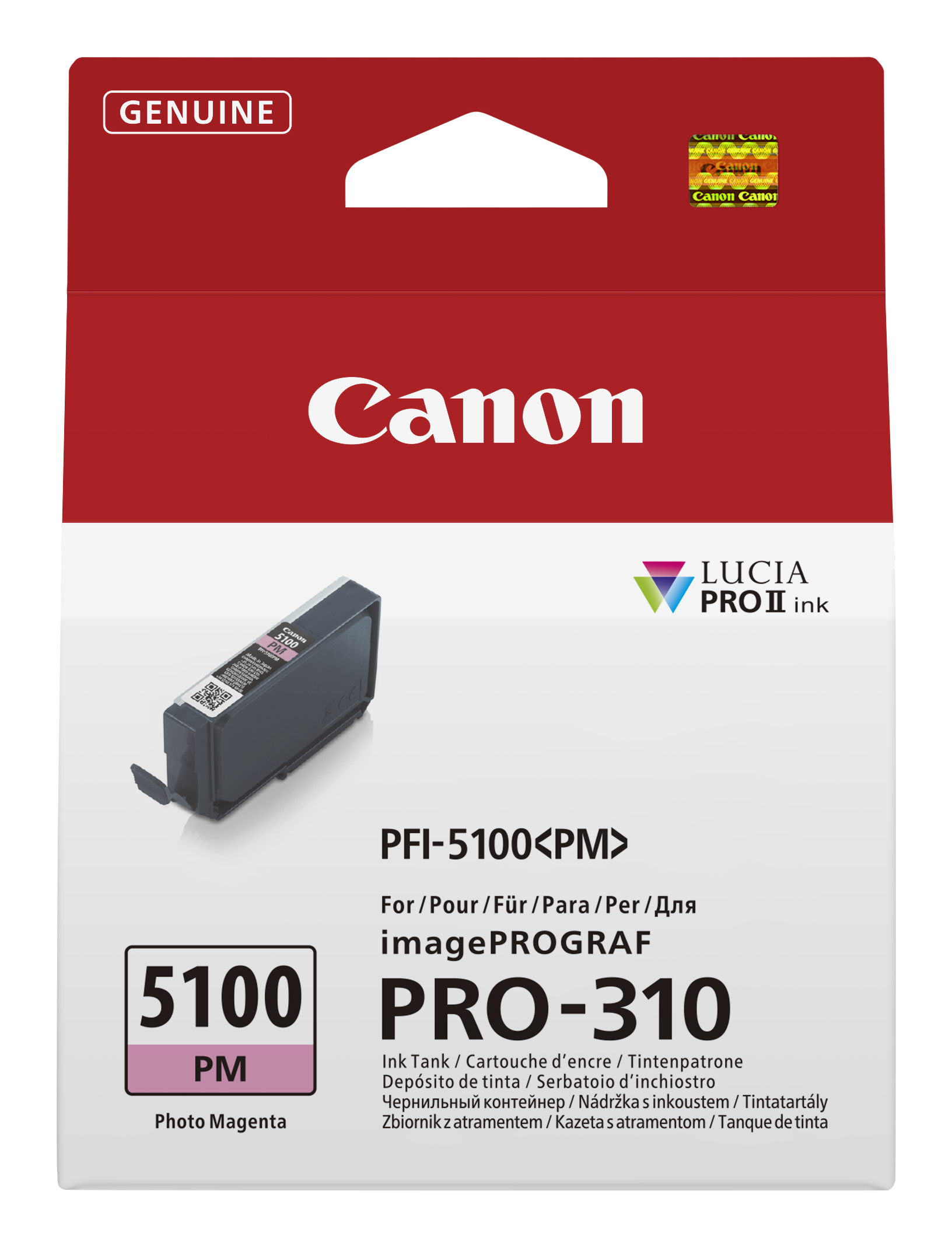 Canon PFI-5100 PM blekkpatron 1 stykker Original Foto Magneta