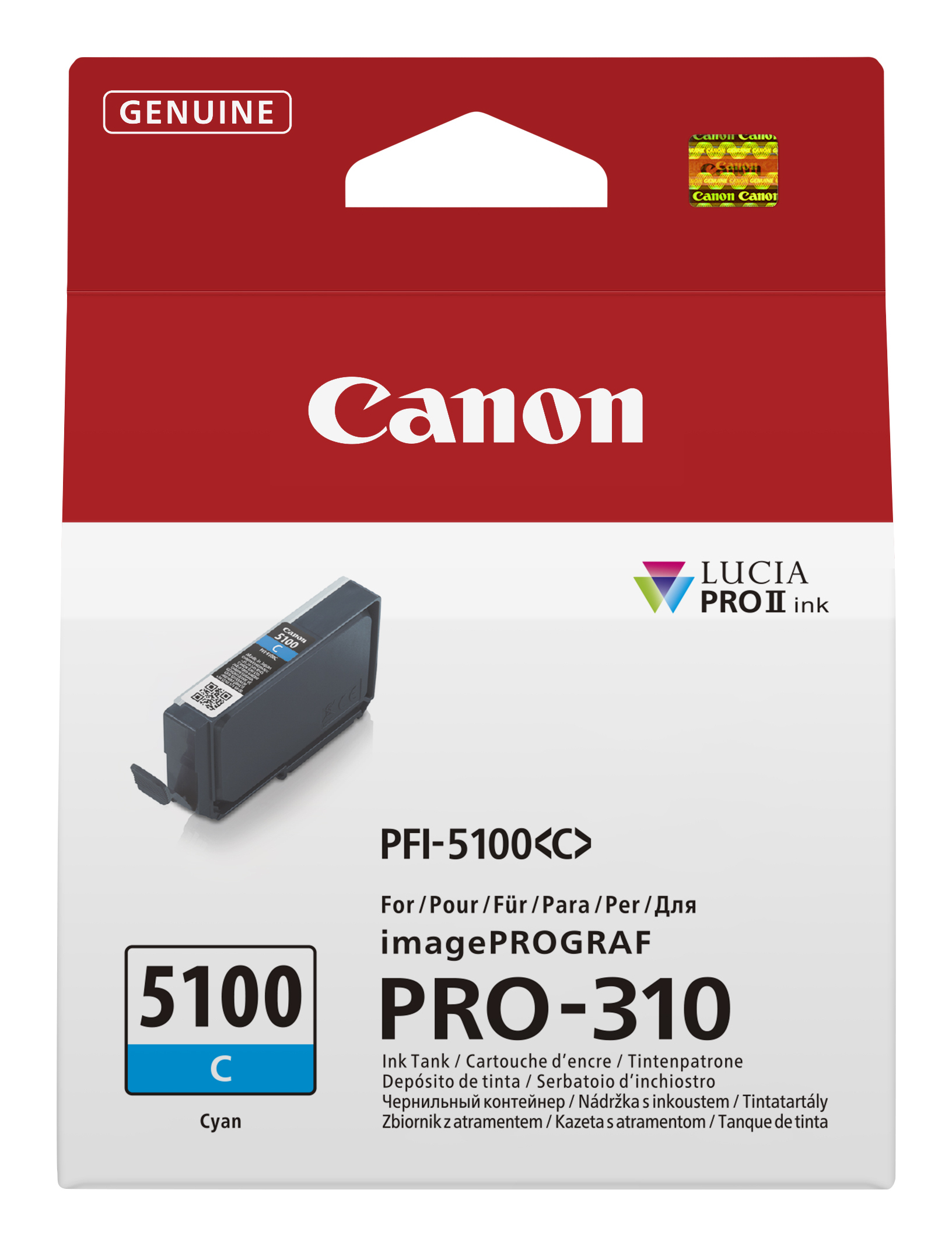 Canon PFI-5100 C blekkpatron 1 stykker Original Cyan