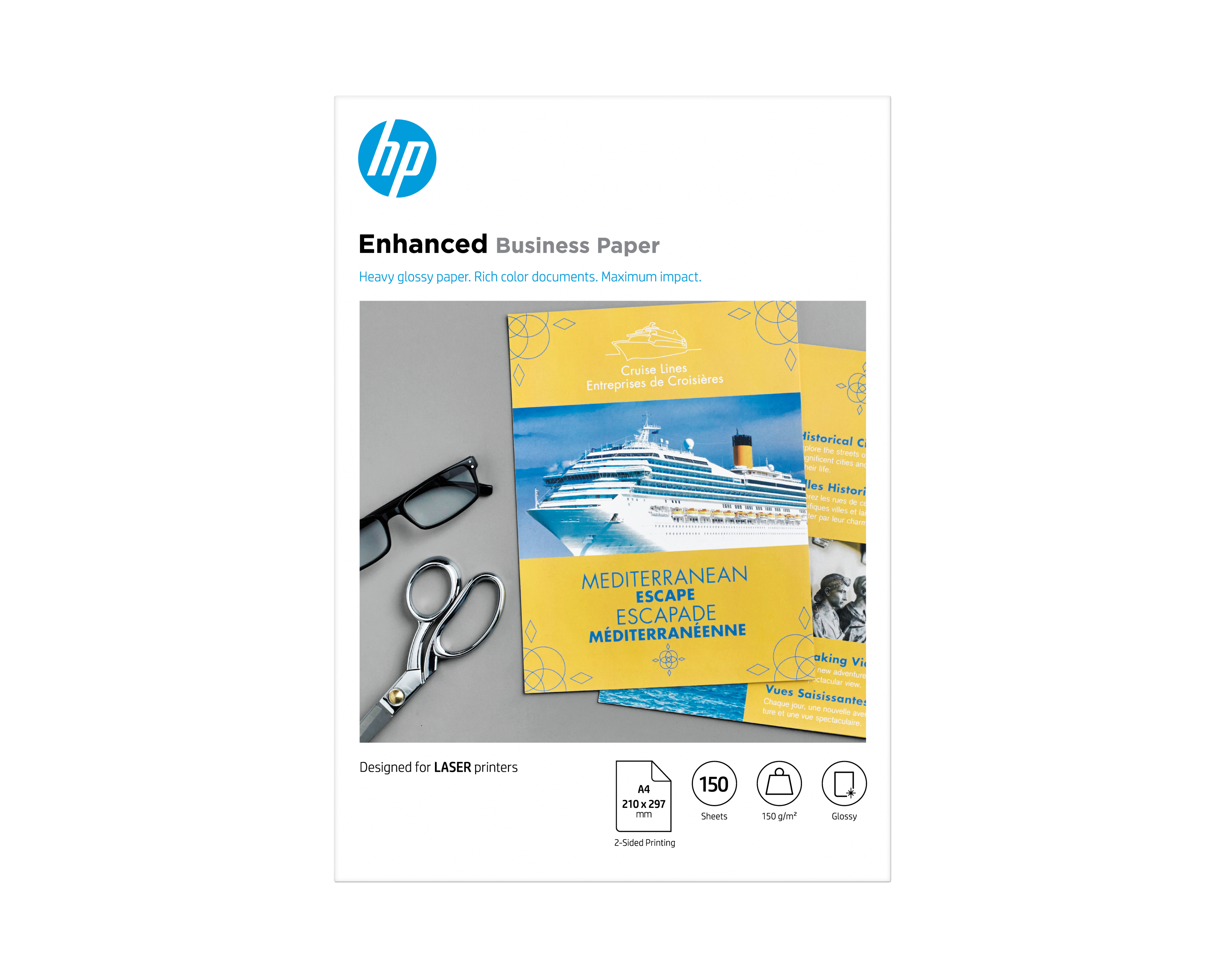 HP Enhanced Business-papir, glanset, 150 g/m2 A4 (210 x 297 mm), 150 ark