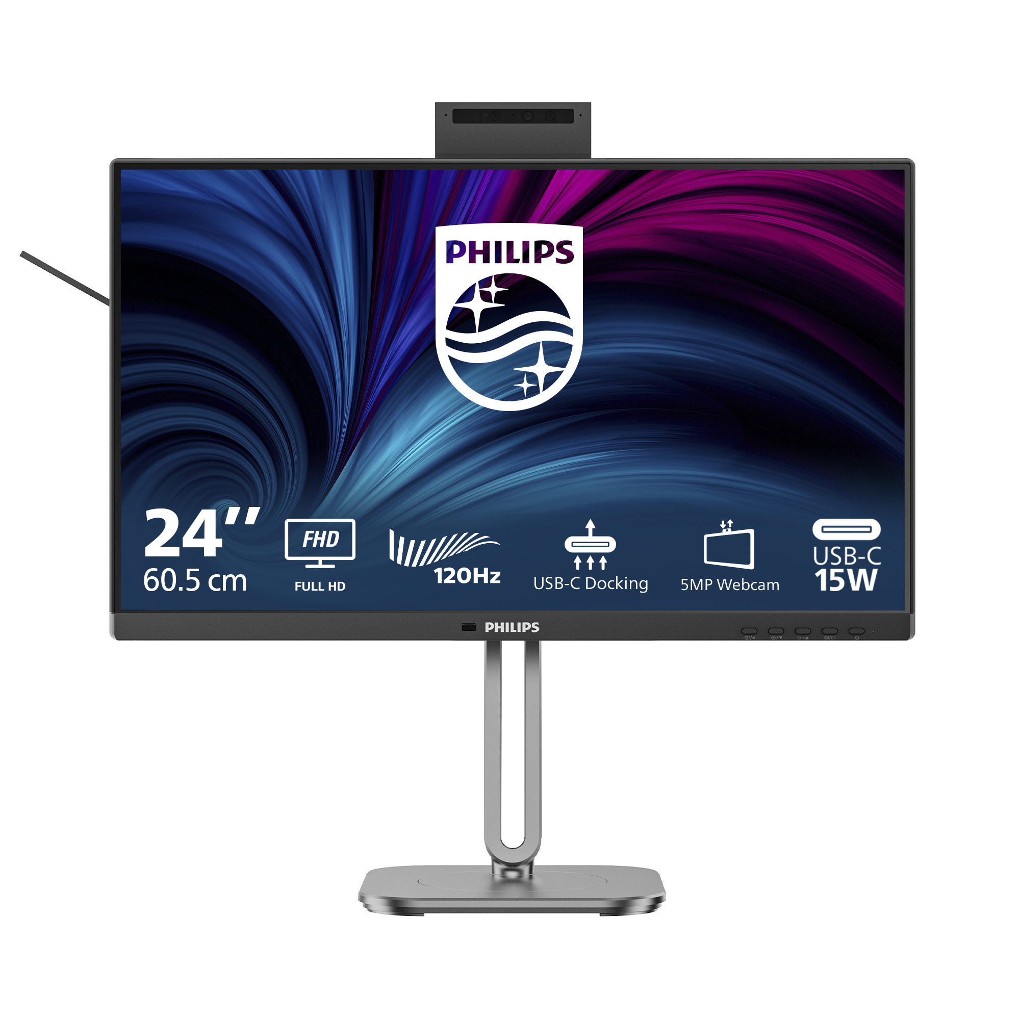 Philips 4000 series 24B2U4301H/00 PC-skjerm 60,5 cm (23.8") 1920 x 1080 piksler Full HD LCD Grå
