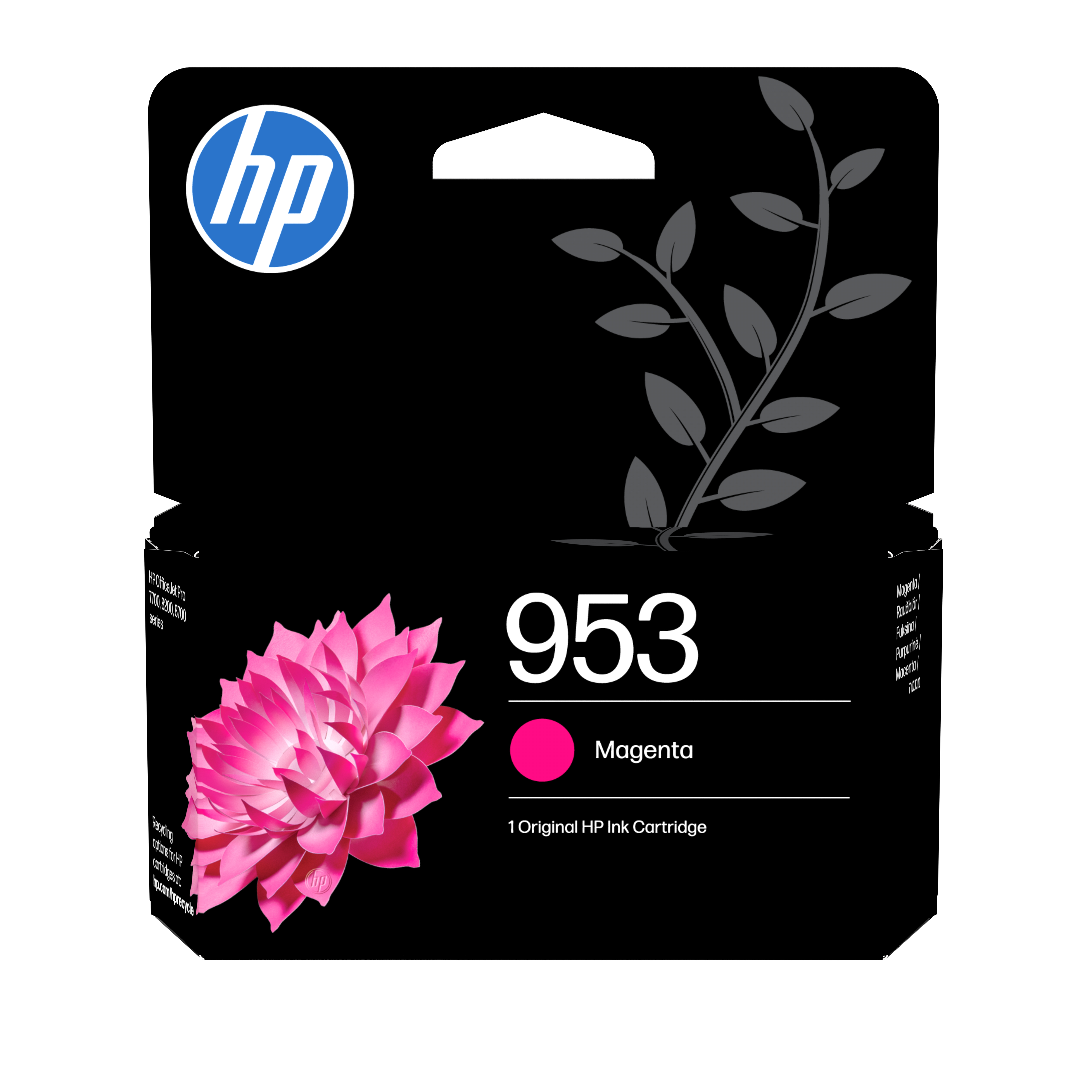 HP 953 4-pakning med originalblekkpatroner, svart/cyan/magenta/gul