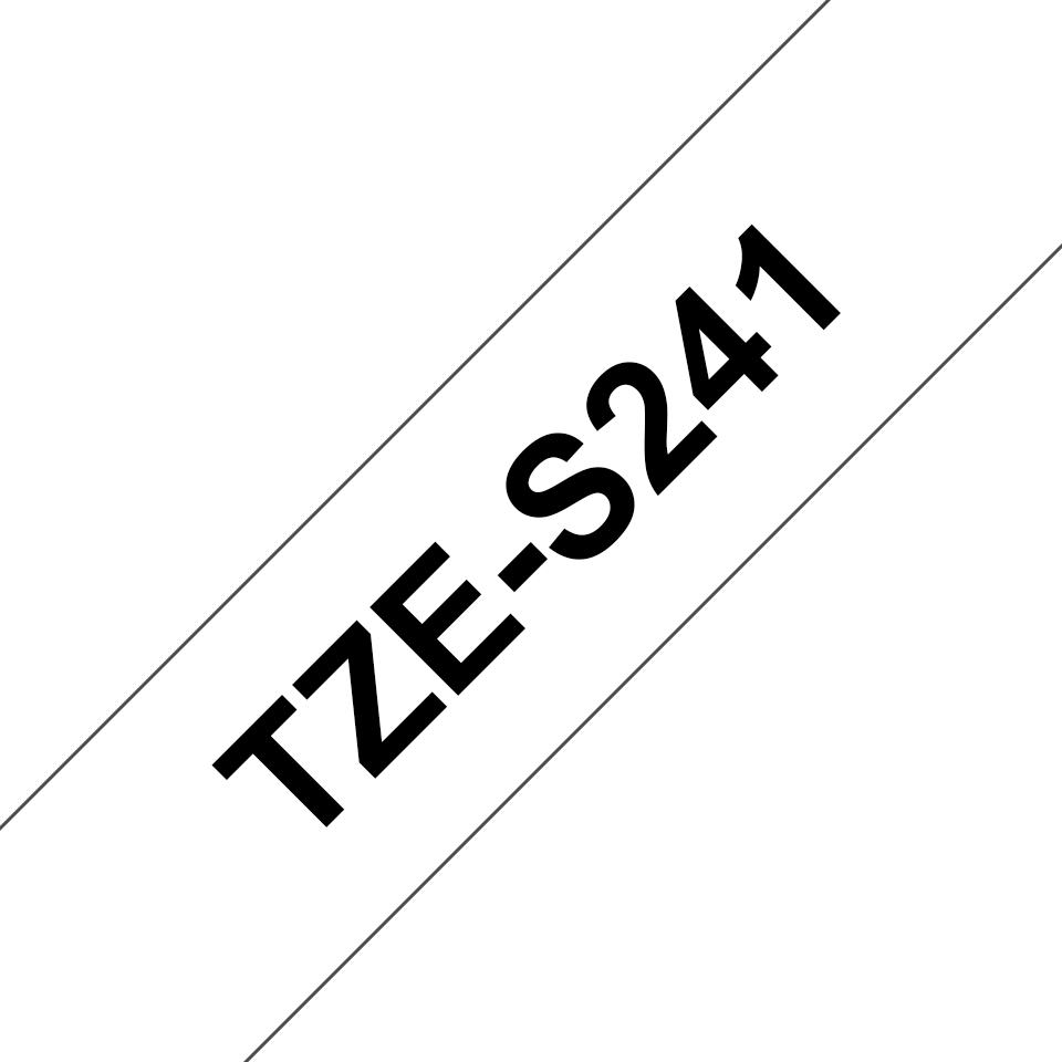 Brother TZE-S241 etikettlagingsbånd Svart på hvitt TZ