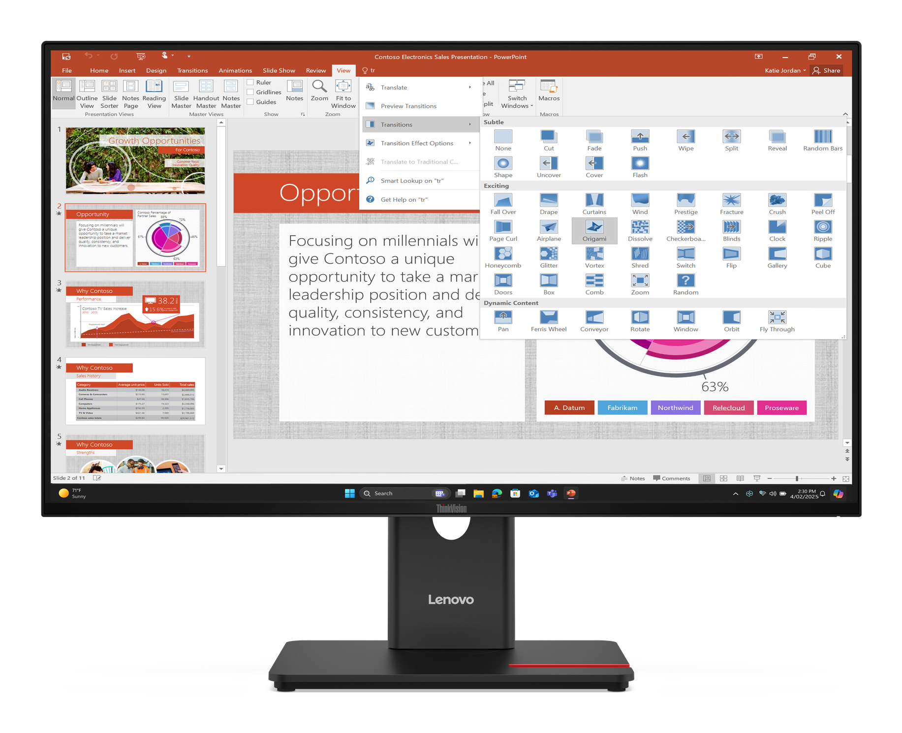 Lenovo ThinkVision T27-40 PC-skjerm 68,6 cm (27") 1920 x 1080 piksler Full HD LED Svart