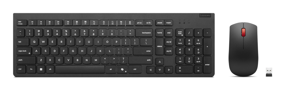 Lenovo 4X31R64462 tastatur Mus inkludert Kontor RF trådløs + Bluetooth Dansk Svart