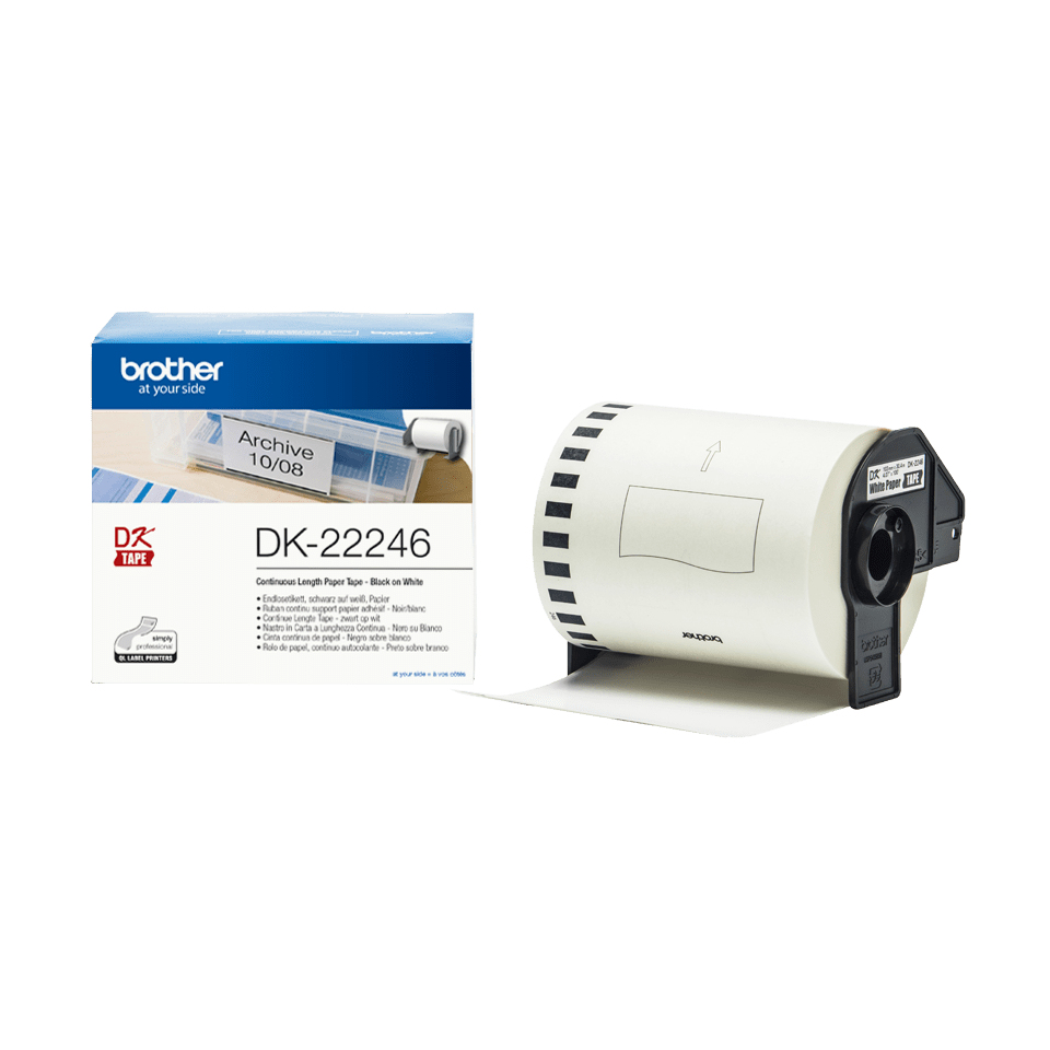 Brother DK-22246 etikettlagingsbånd Svart på hvitt