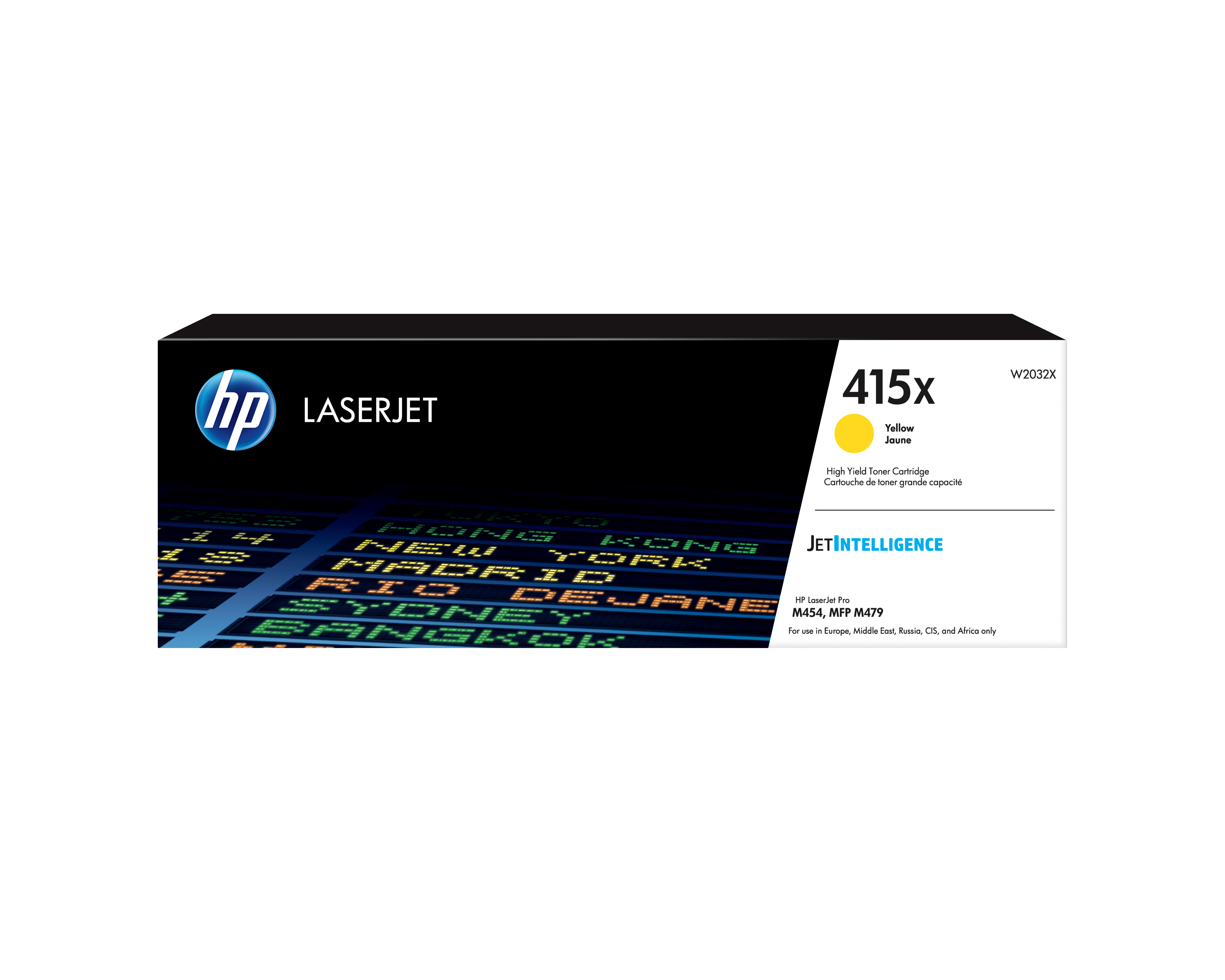 HP 415X høykapasitets gul, original LaserJet-tonerkassett