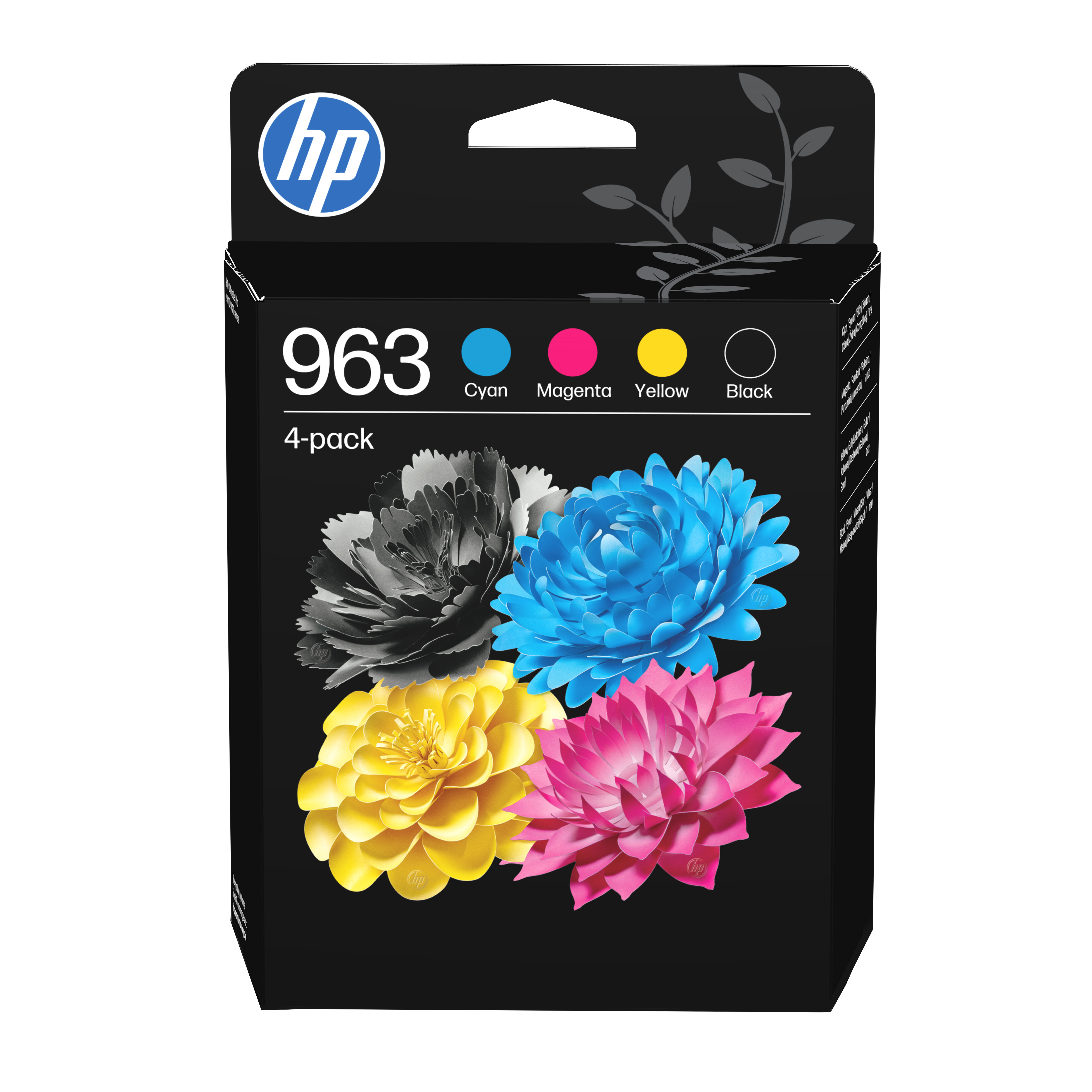 HP 963 4-pakning med originalblekkpatroner, svart/cyan/magenta/gul