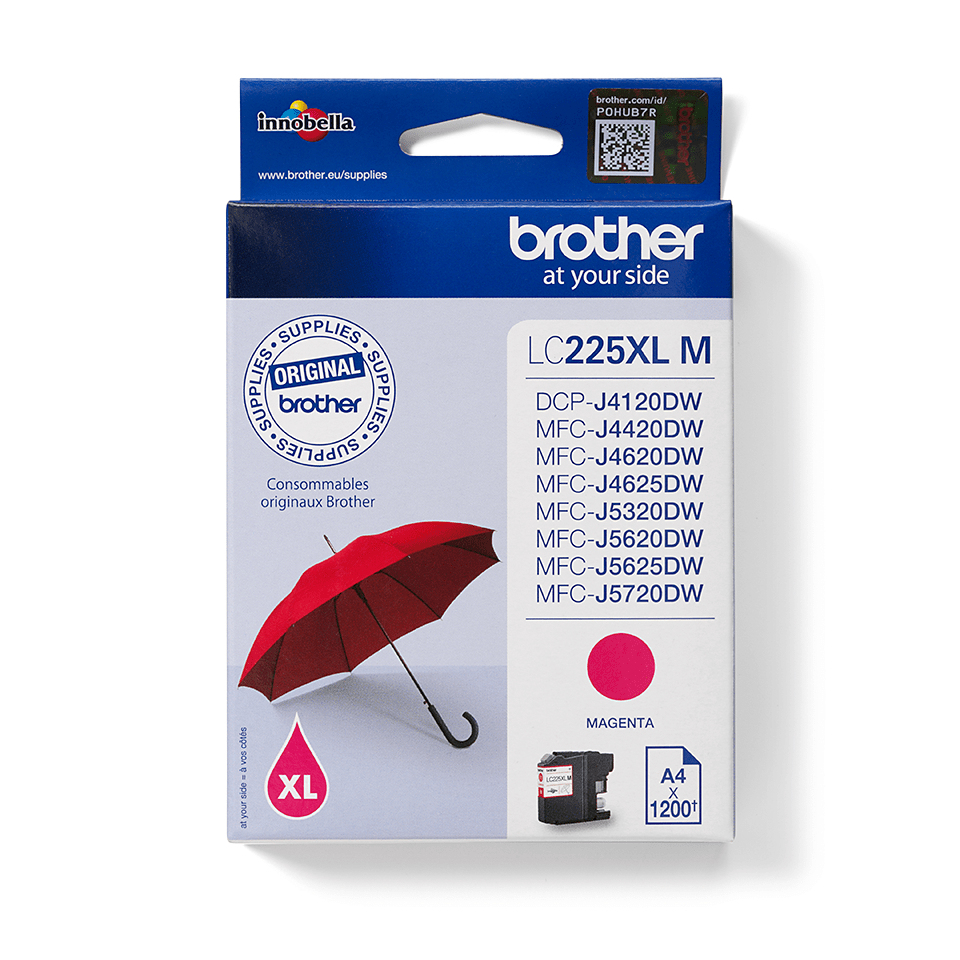 Brother LC225XLM blekkpatron 1 stykker Original Fiolblå